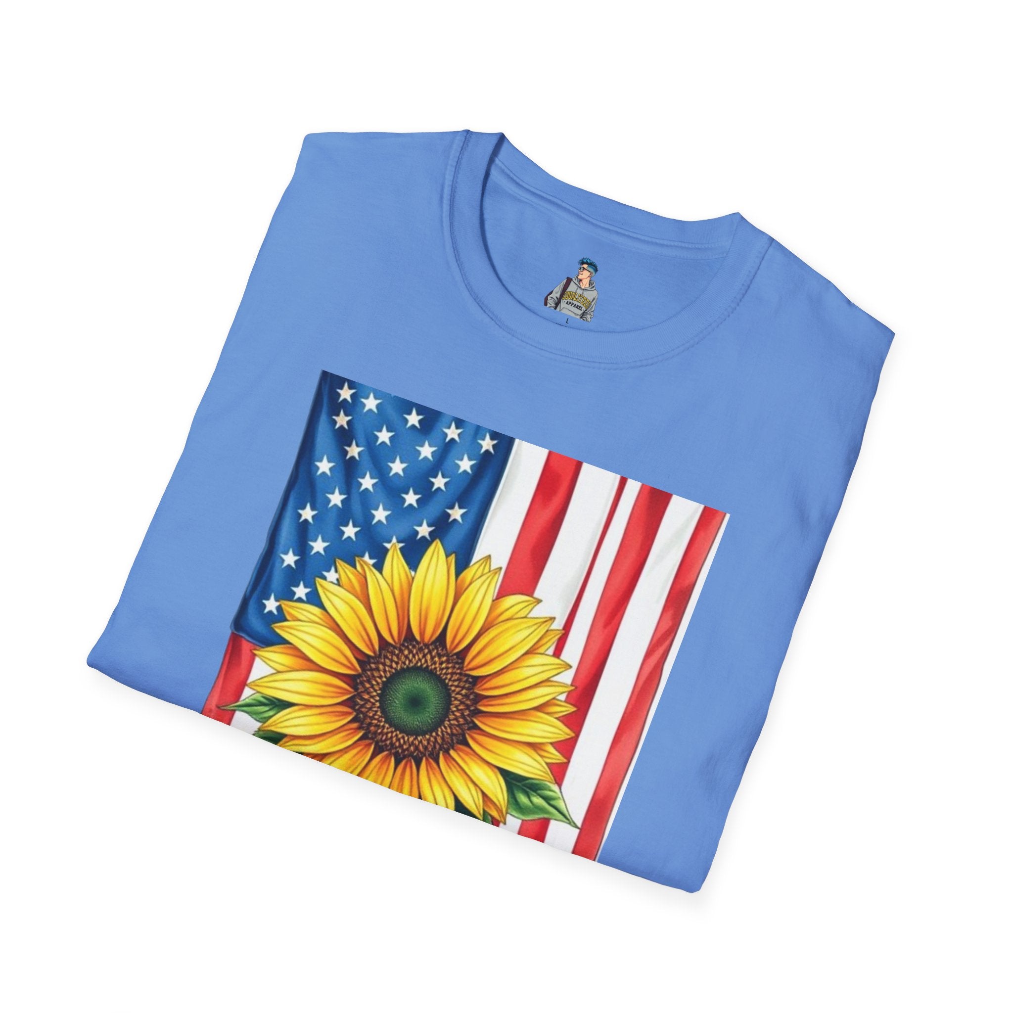 American Patriots Stand Behind Ukraine Unisex Softstyle T-Shirt - EqualiTees.Me