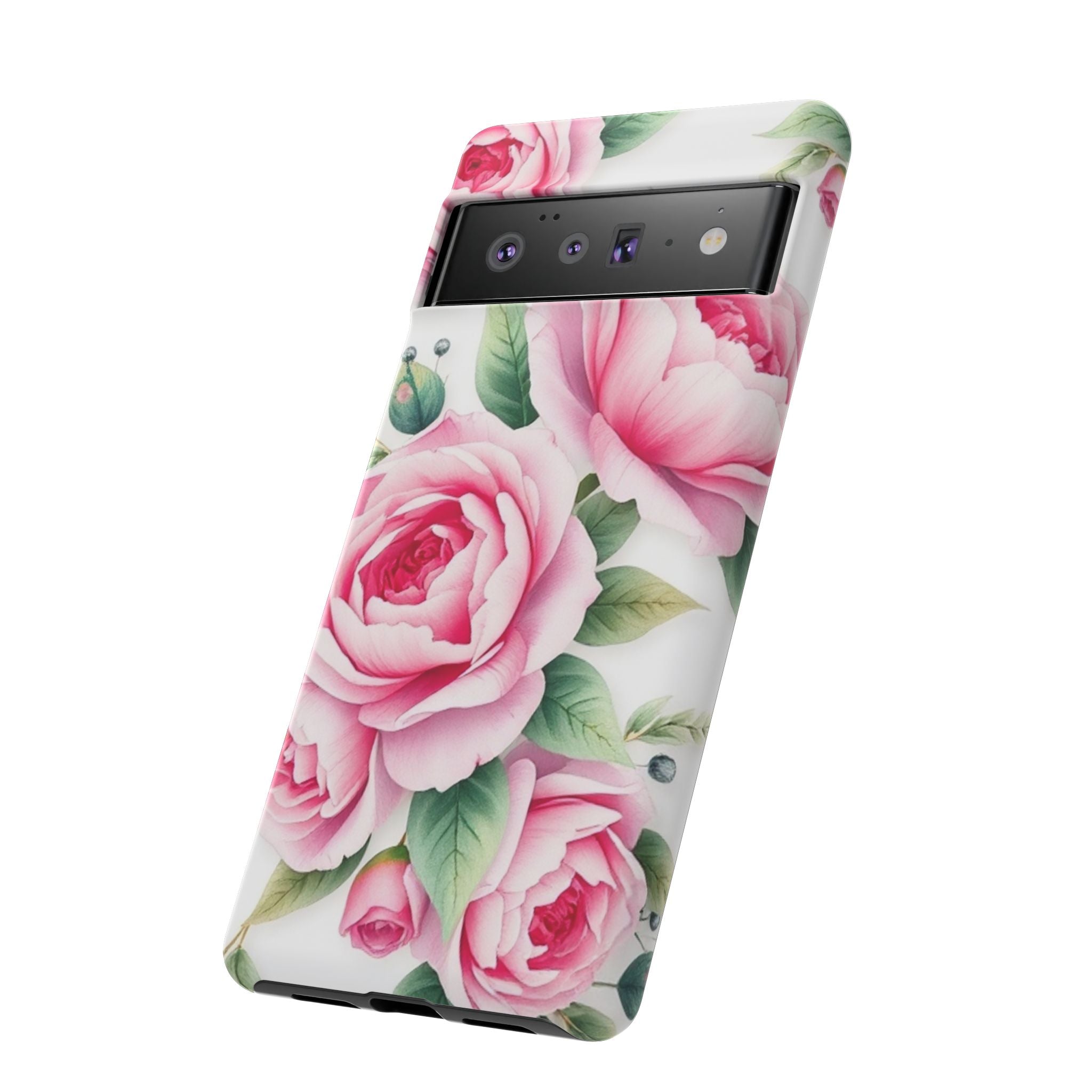 Android OR iPhone Compatible Cases - Pink Flower Design - Unique Tough Cases