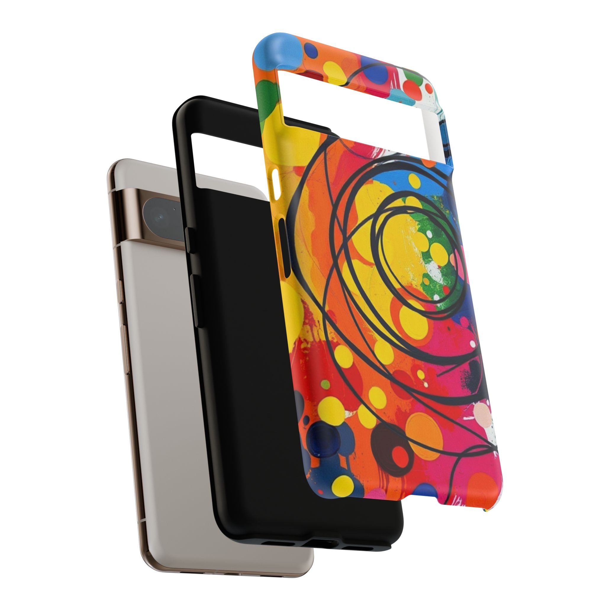 Colorful Abstract Rainbow Swirl Art Tough Case For Android & iPhone