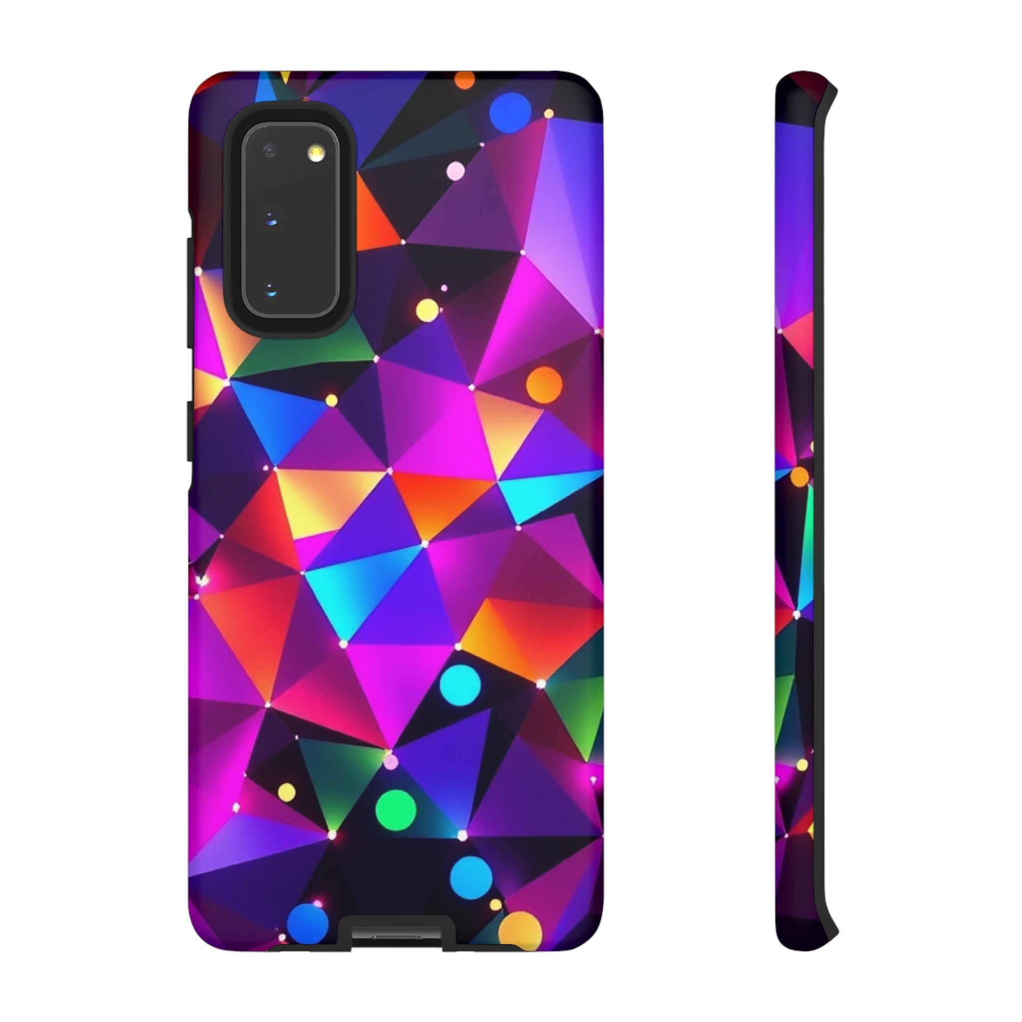 Android OR iPhone Compatible Cases - Colorful Angles Design - Unique Tough Cases