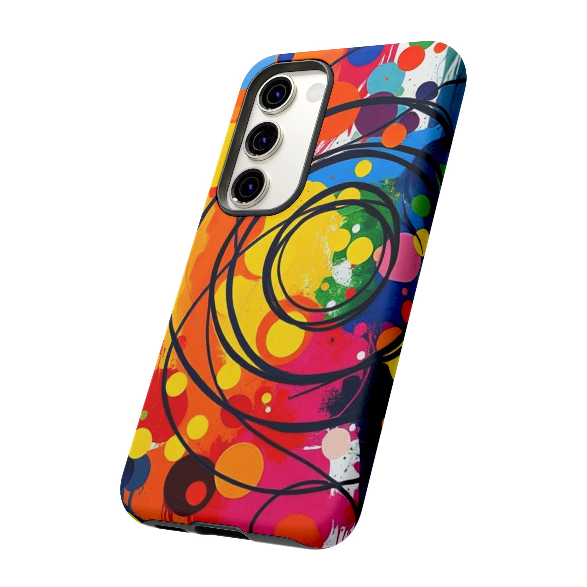Colorful Abstract Rainbow Swirl Art Tough Case For Android & iPhone