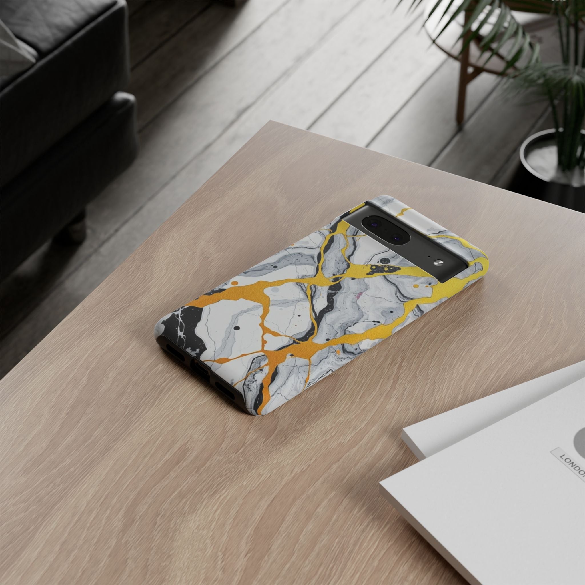 Beautiful Marble and Gold Design Tough Cases For Android & iPhone