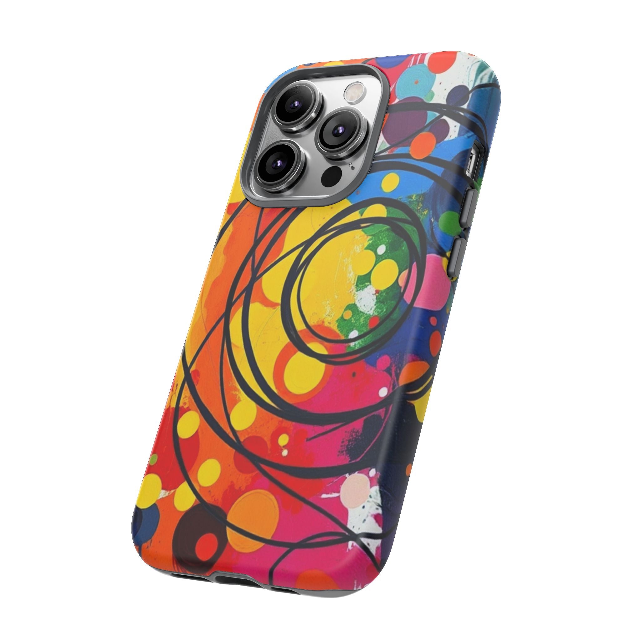 Colorful Abstract Rainbow Swirl Art Tough Case For Android & iPhone