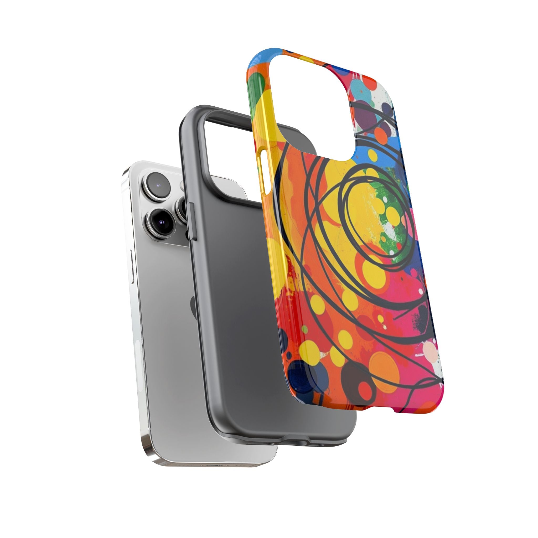 Colorful Abstract Rainbow Swirl Art Tough Case For Android & iPhone