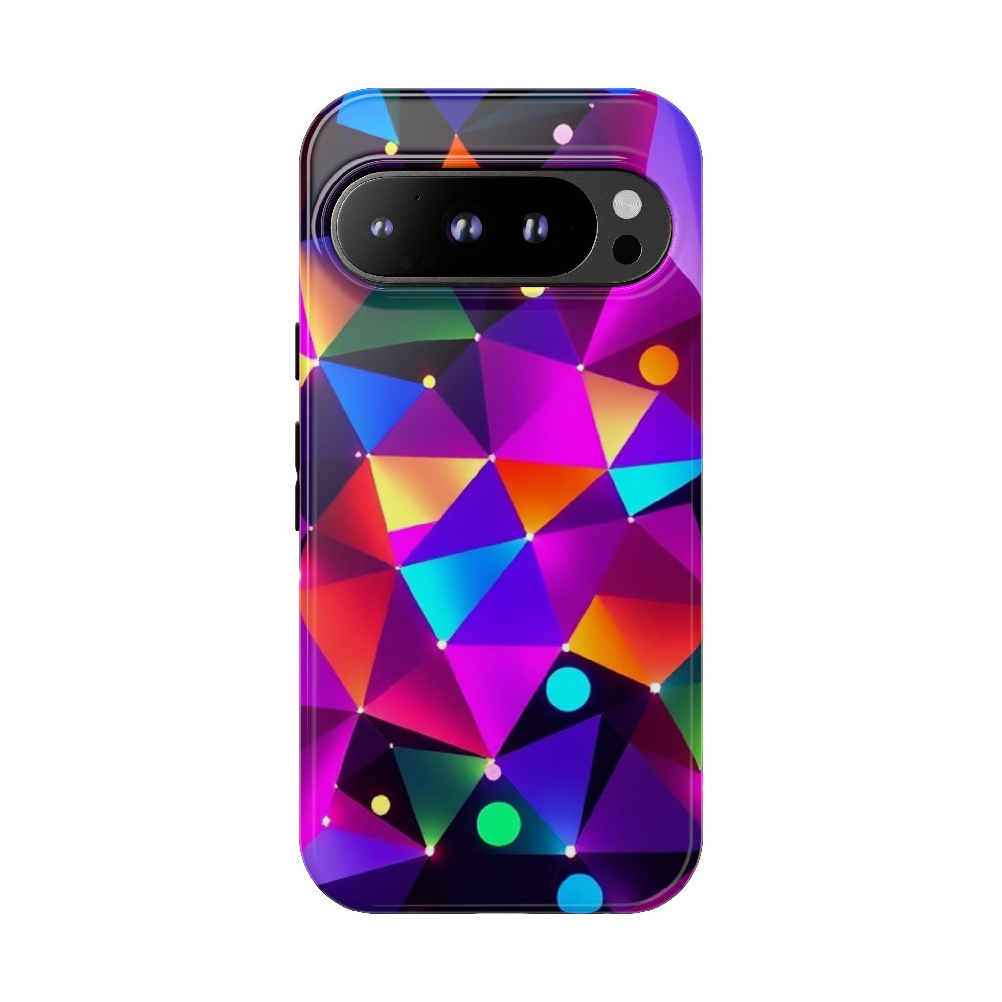Android OR iPhone Compatible Cases - Colorful Angles Design - Unique Tough Cases