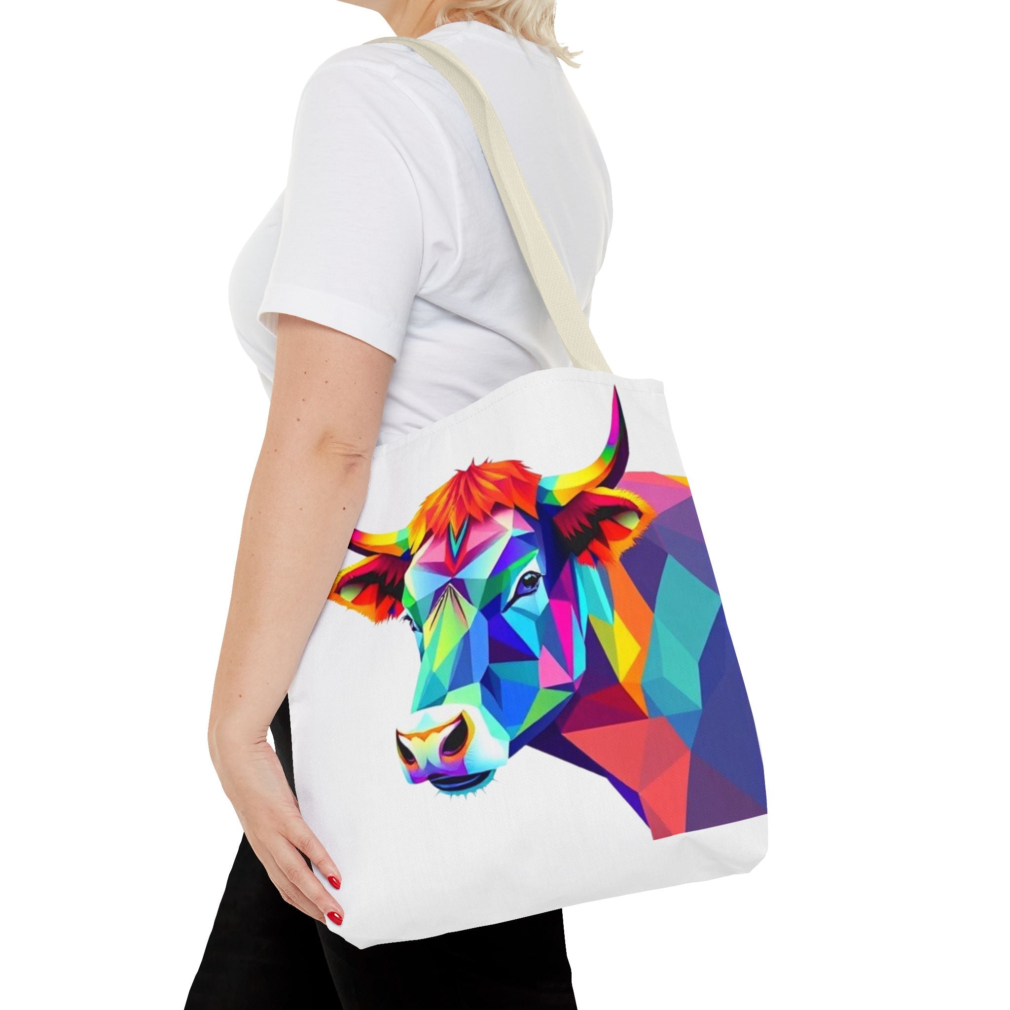 Colorful Cow Design - Tote Bag
