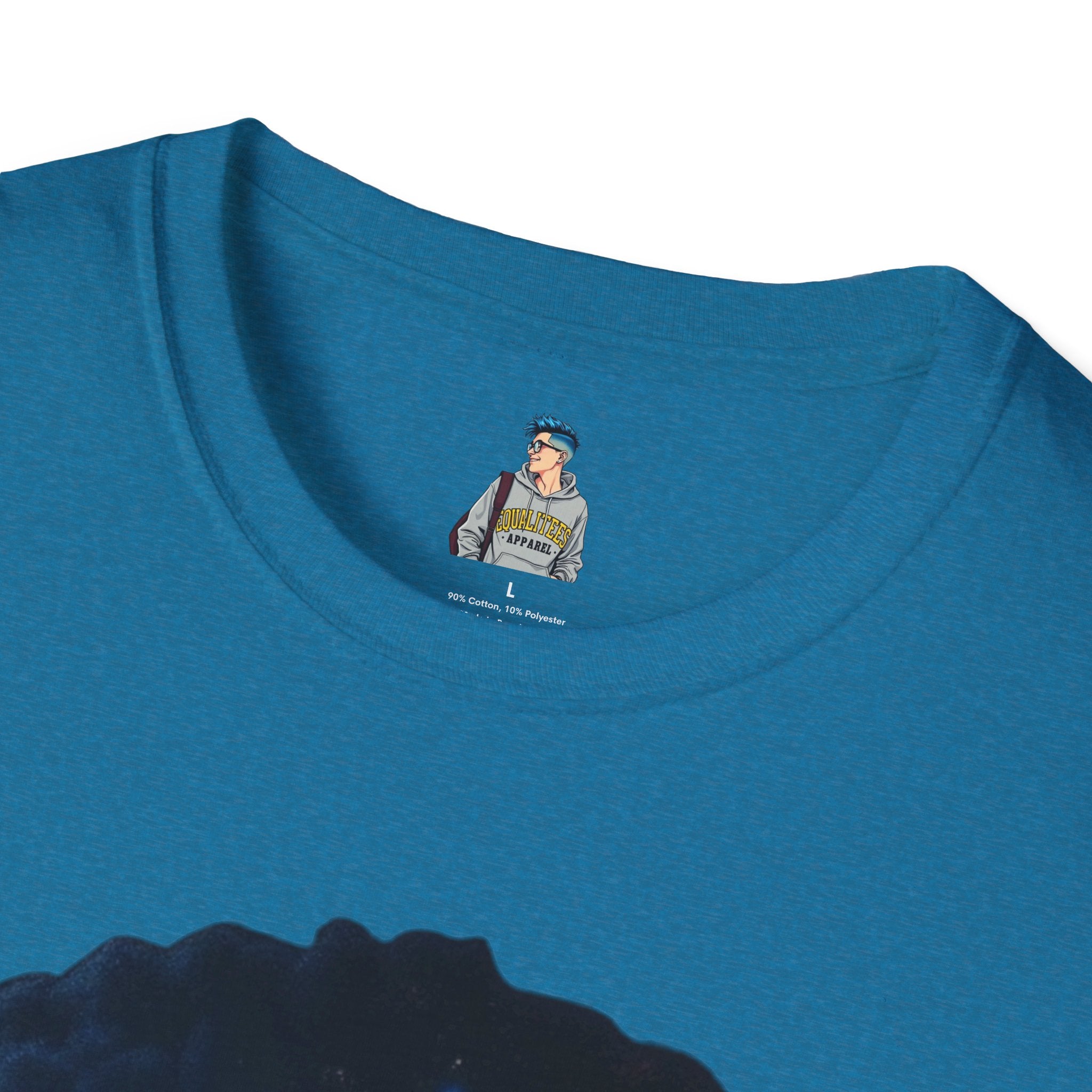 Black Universe Female Silhouette Unisex Softstyle T-Shirt - Celebrate Black Culture