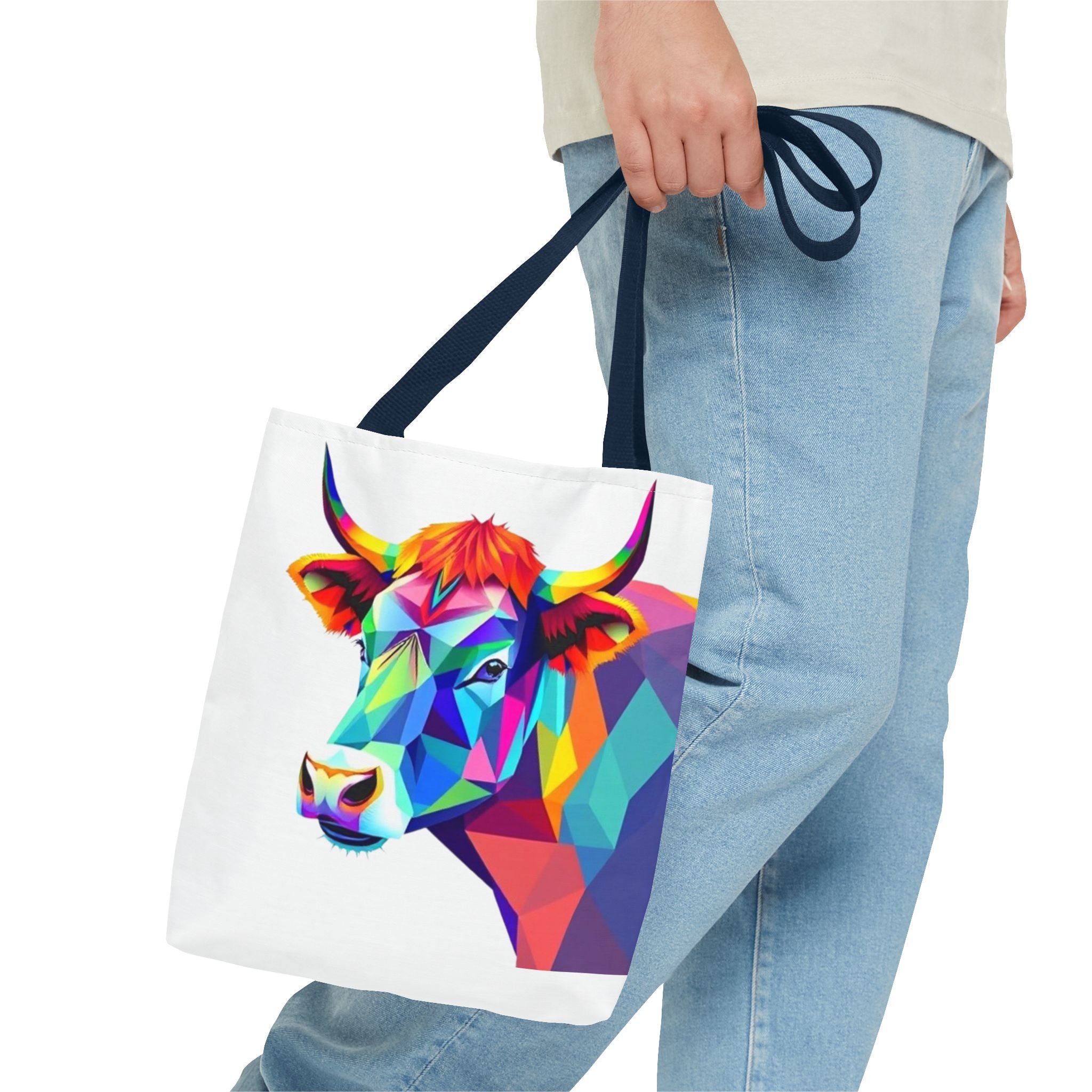 Colorful Cow Design - Tote Bag