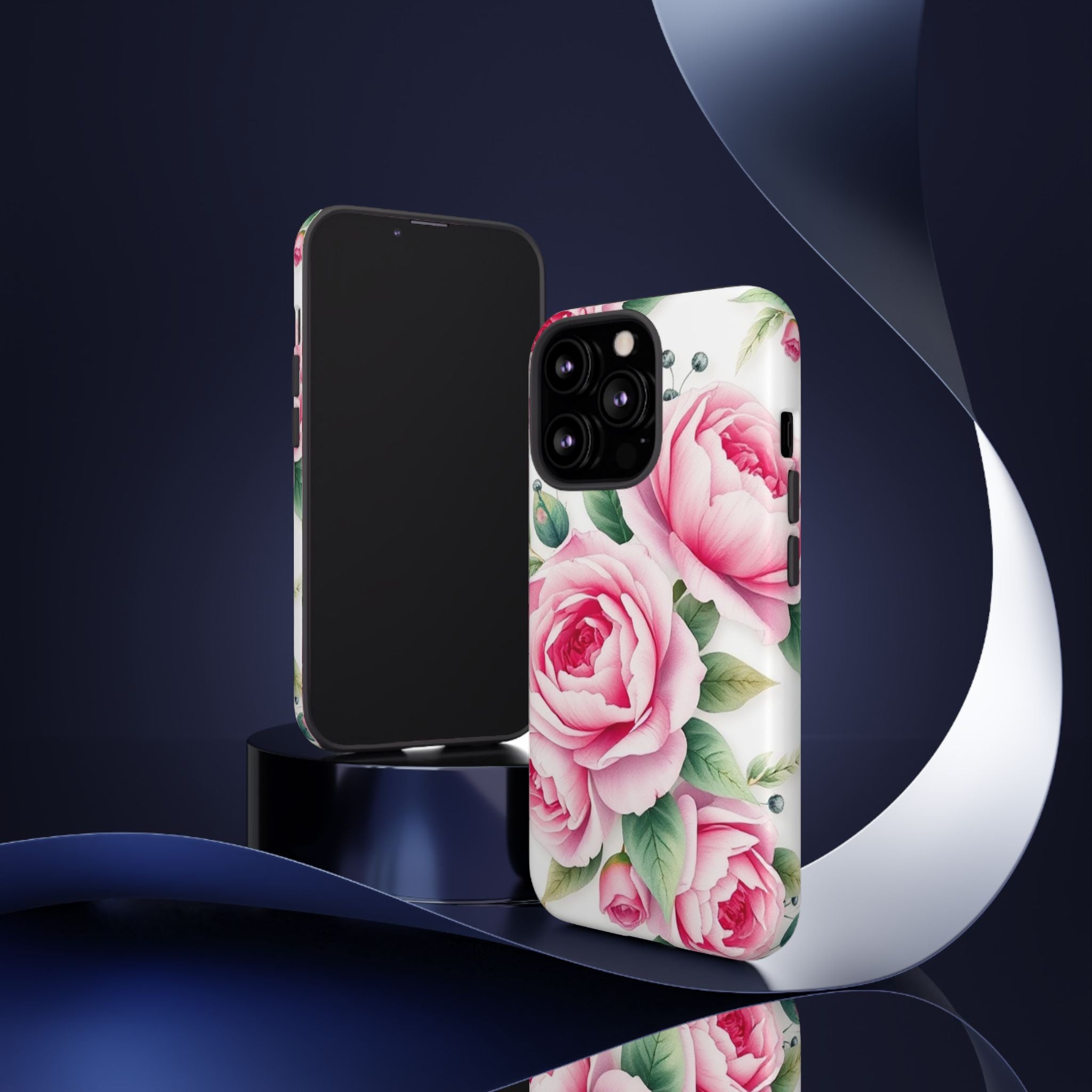 Android OR iPhone Compatible Cases - Pink Flower Design - Unique Tough Cases