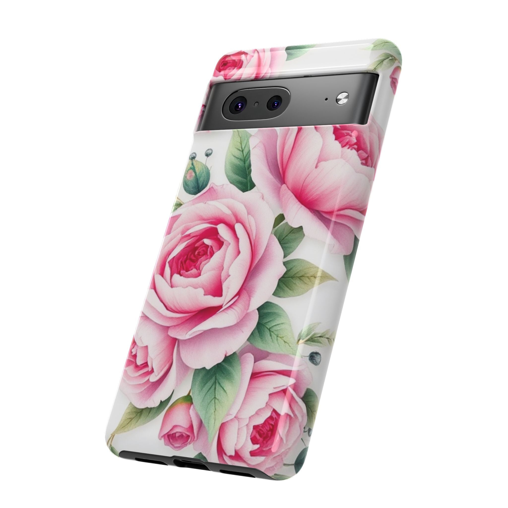 Android OR iPhone Compatible Cases - Pink Flower Design - Unique Tough Cases
