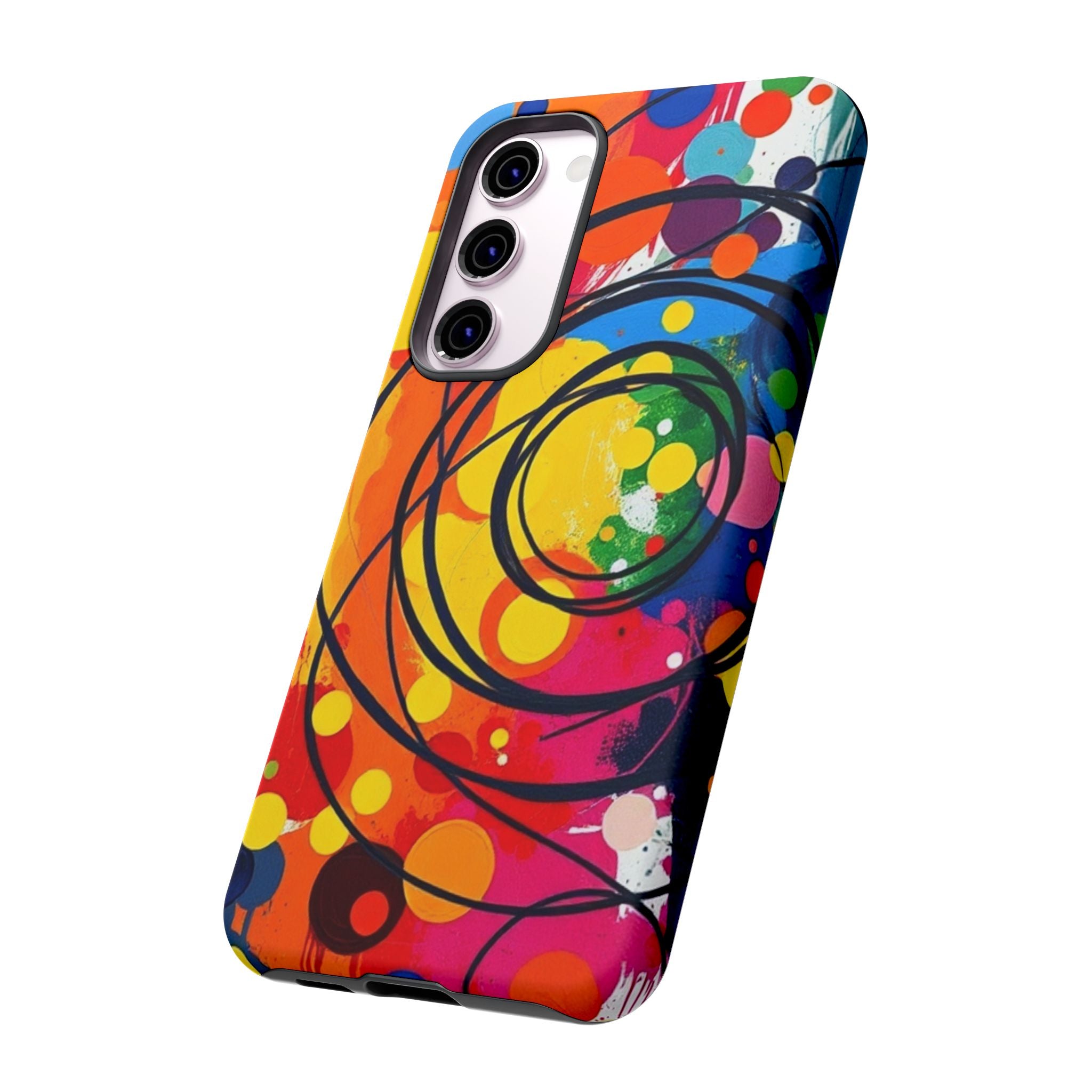 Colorful Abstract Rainbow Swirl Art Tough Case For Android & iPhone