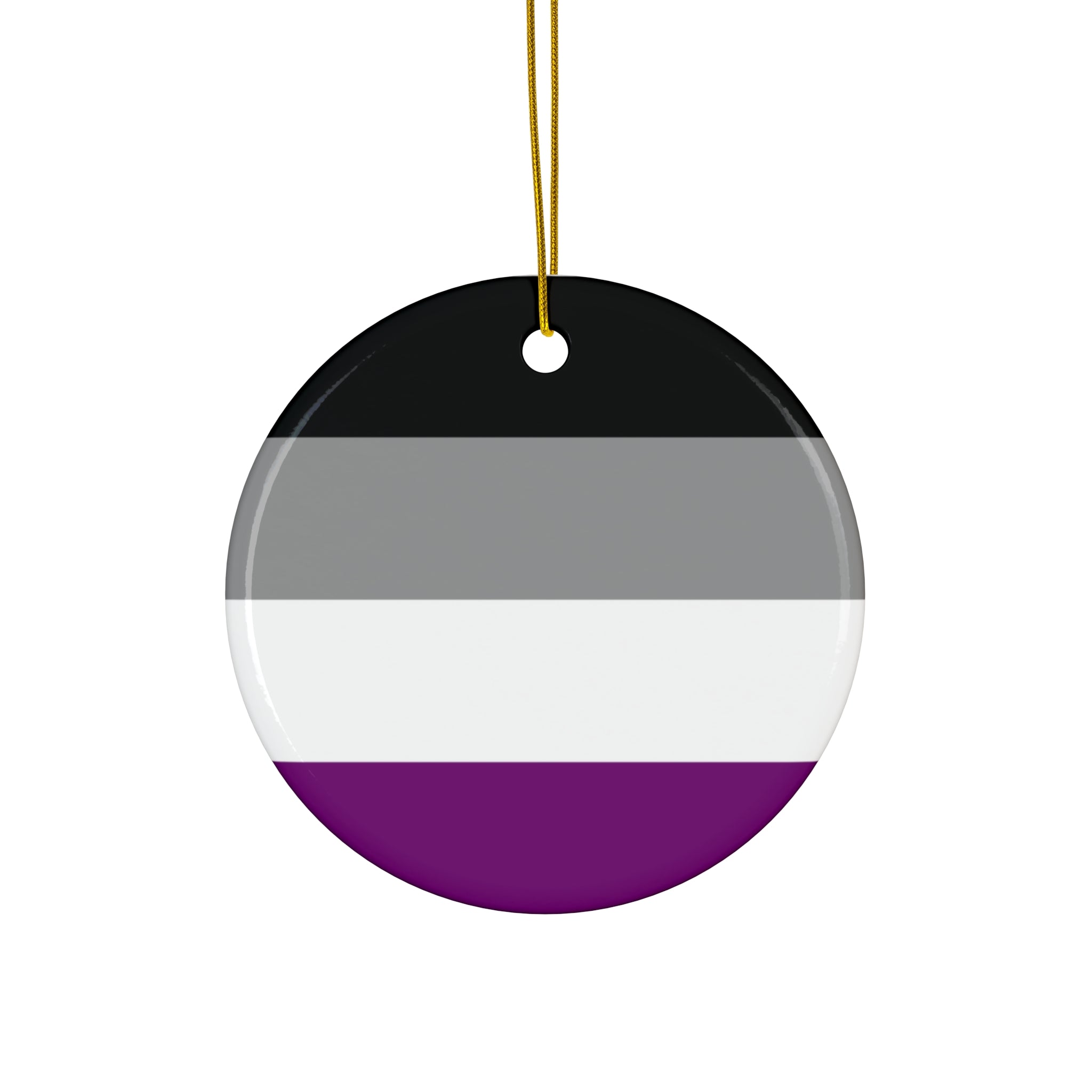 Asexual Pride-Themed Ceramic Ornament Set - 4 Unique Shapes for Celebrations and Decor