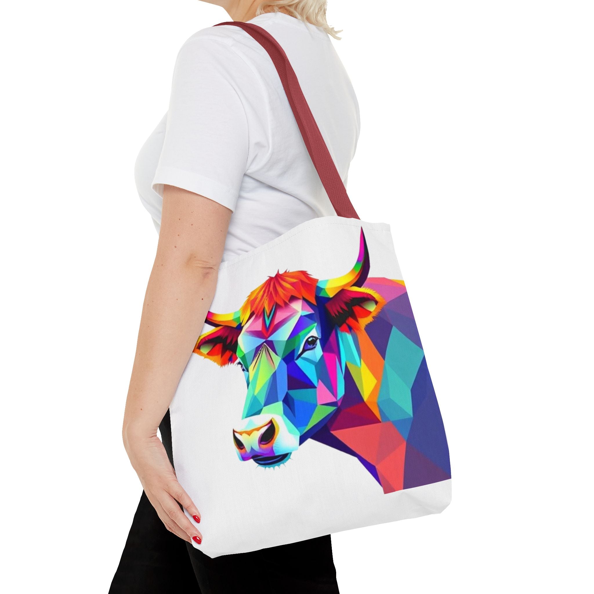 Colorful Cow Design - Tote Bag