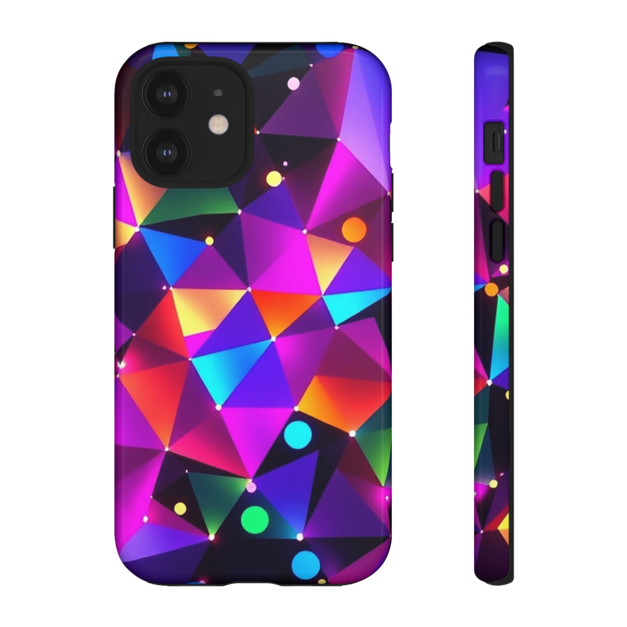 Android OR iPhone Compatible Cases - Colorful Angles Design - Unique Tough Cases