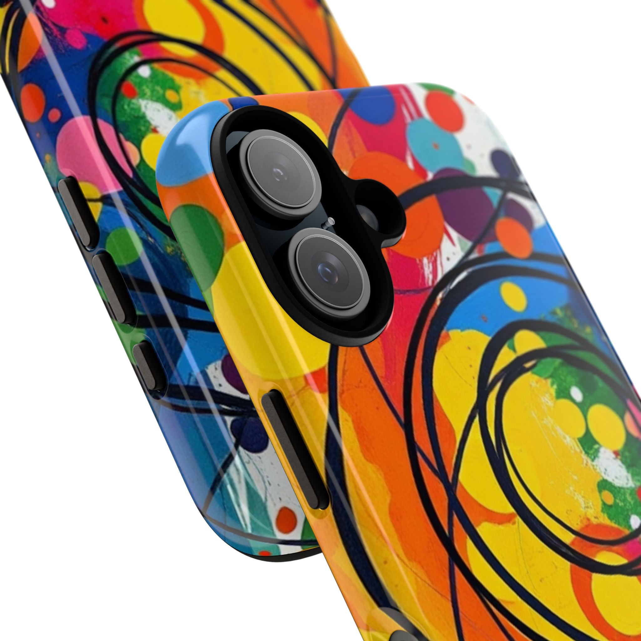 Colorful Abstract Rainbow Swirl Art Tough Case For Android & iPhone