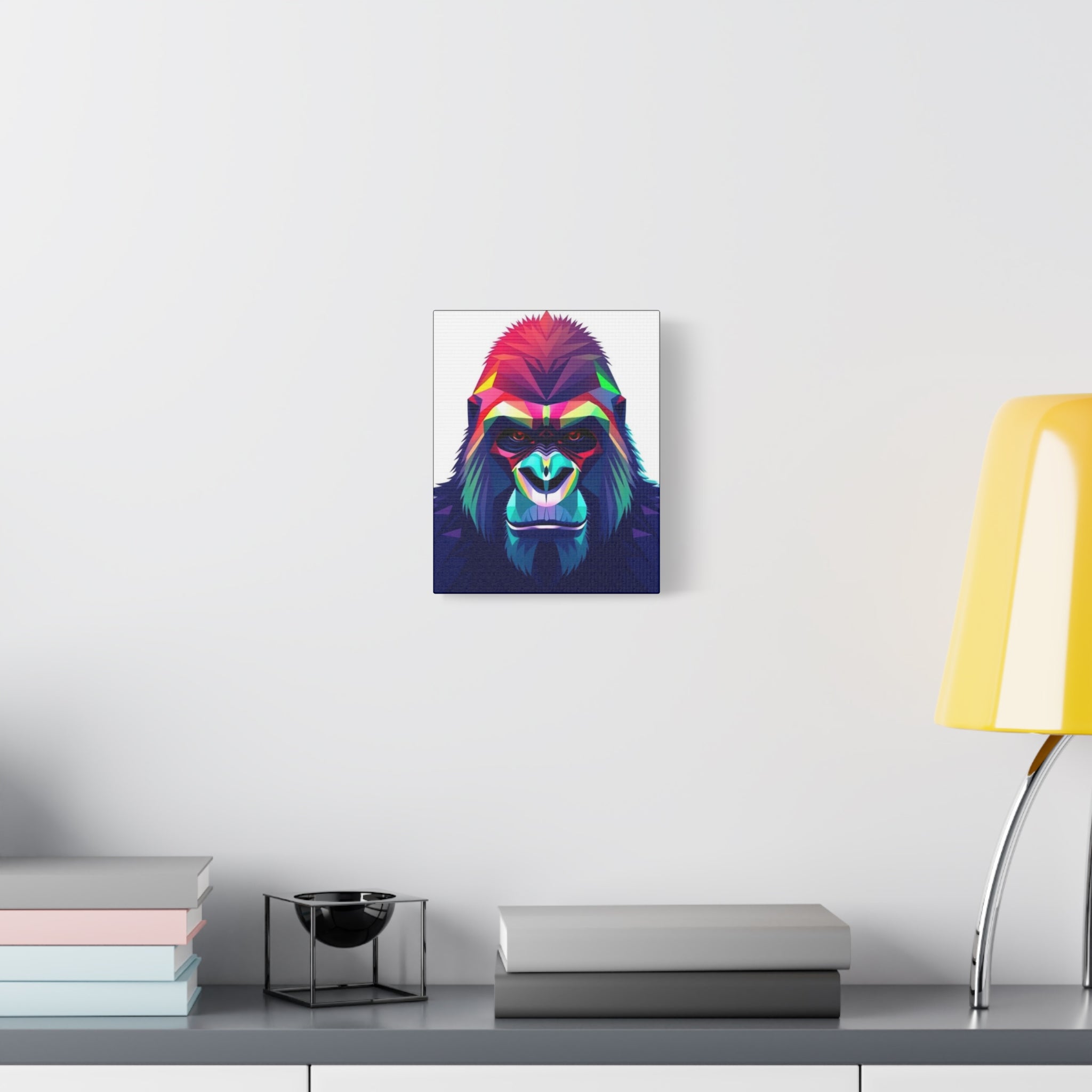 Colorful Gorilla Wall Art Canvas - Stretched Decorative Print
