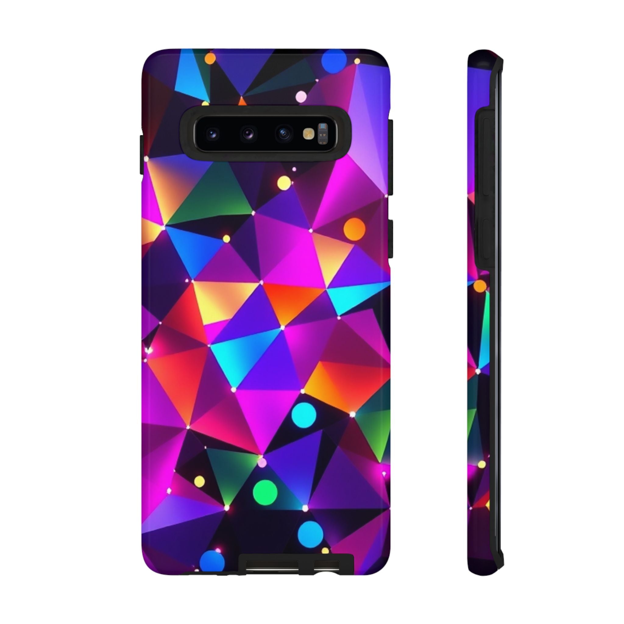 Android OR iPhone Compatible Cases - Colorful Angles Design - Unique Tough Cases