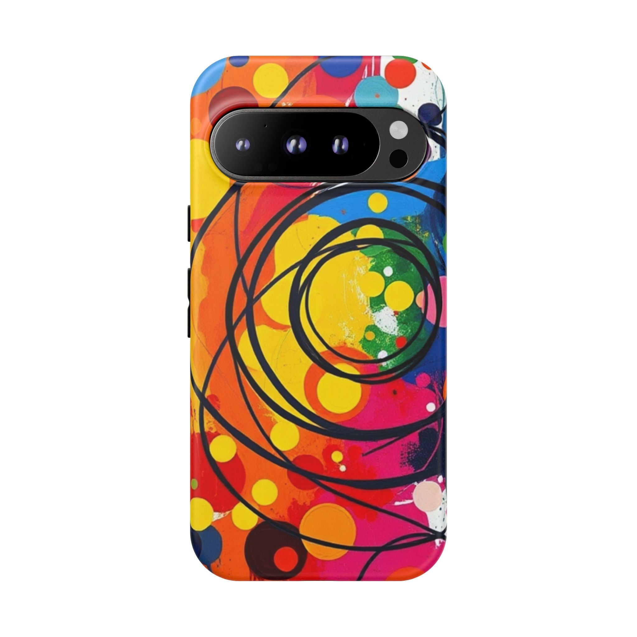 Colorful Abstract Rainbow Swirl Art Tough Case For Android & iPhone