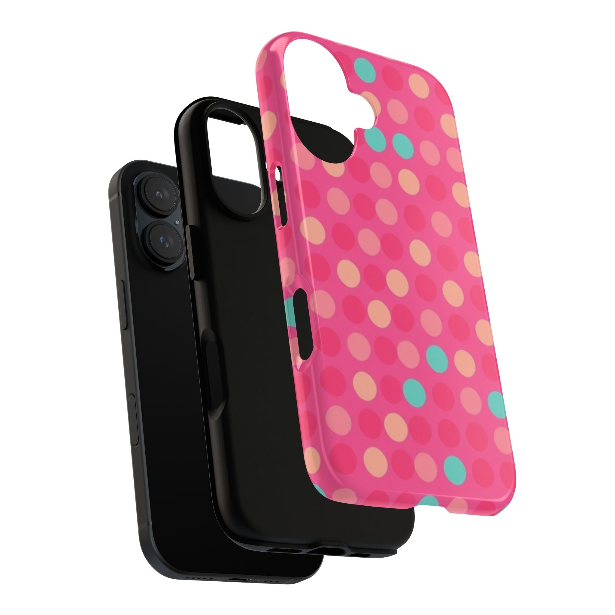 Android OR iPhone Protective Cases - Retro Polka Dots Pattern Tough Case