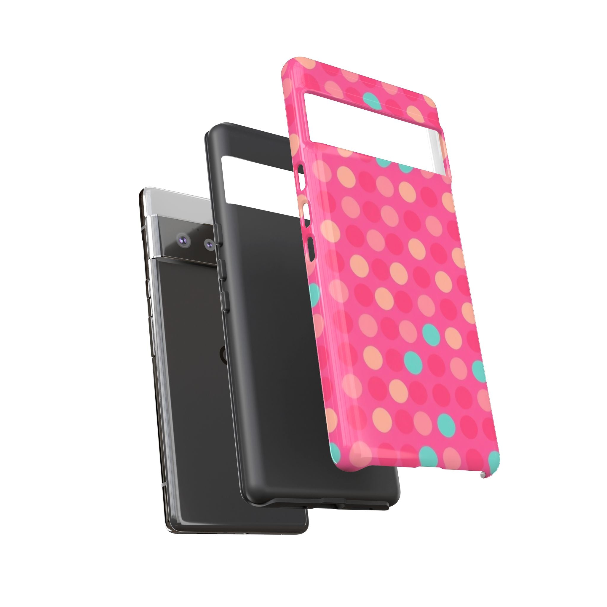 Android OR iPhone Protective Cases - Retro Polka Dots Pattern Tough Case