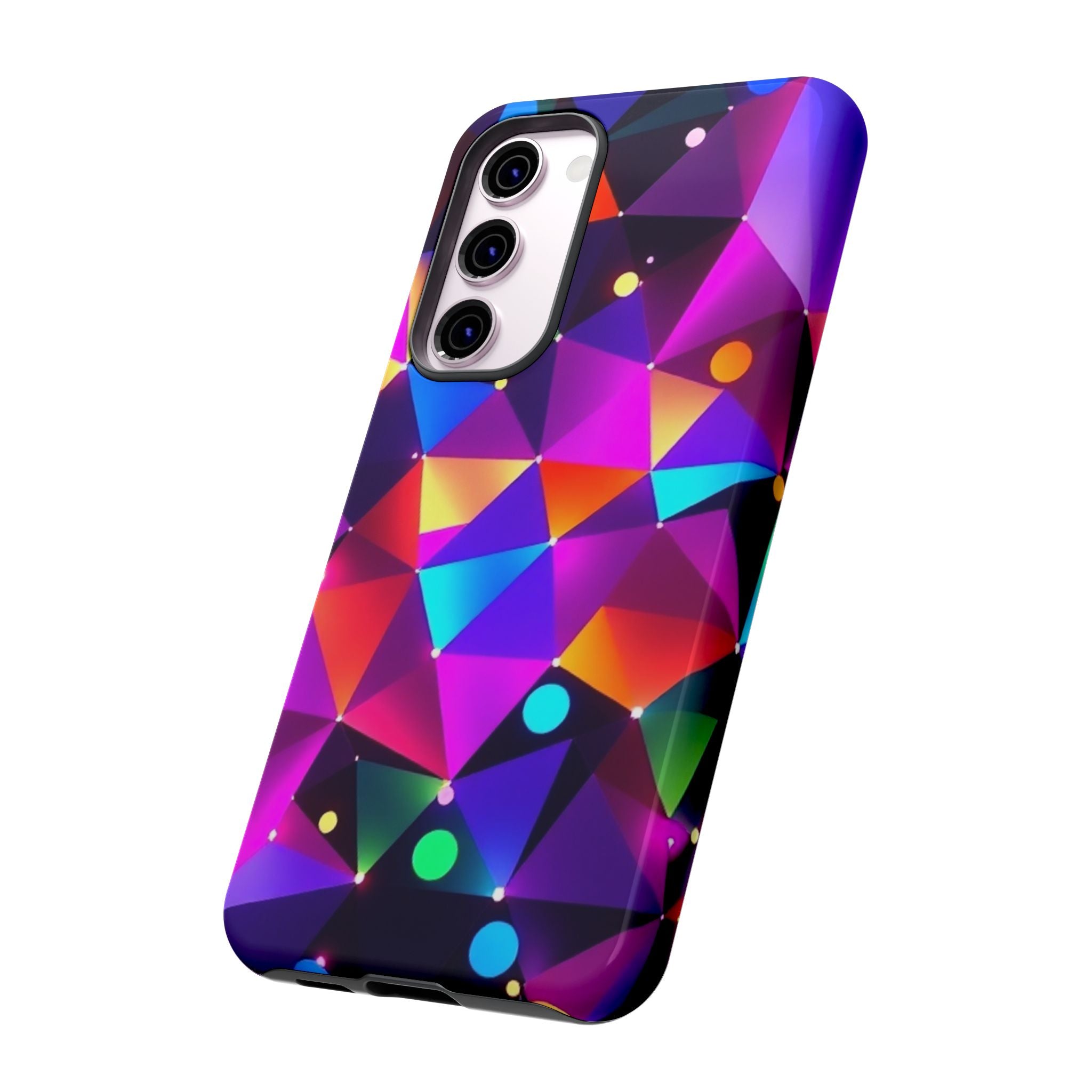 Android OR iPhone Compatible Cases - Colorful Angles Design - Unique Tough Cases