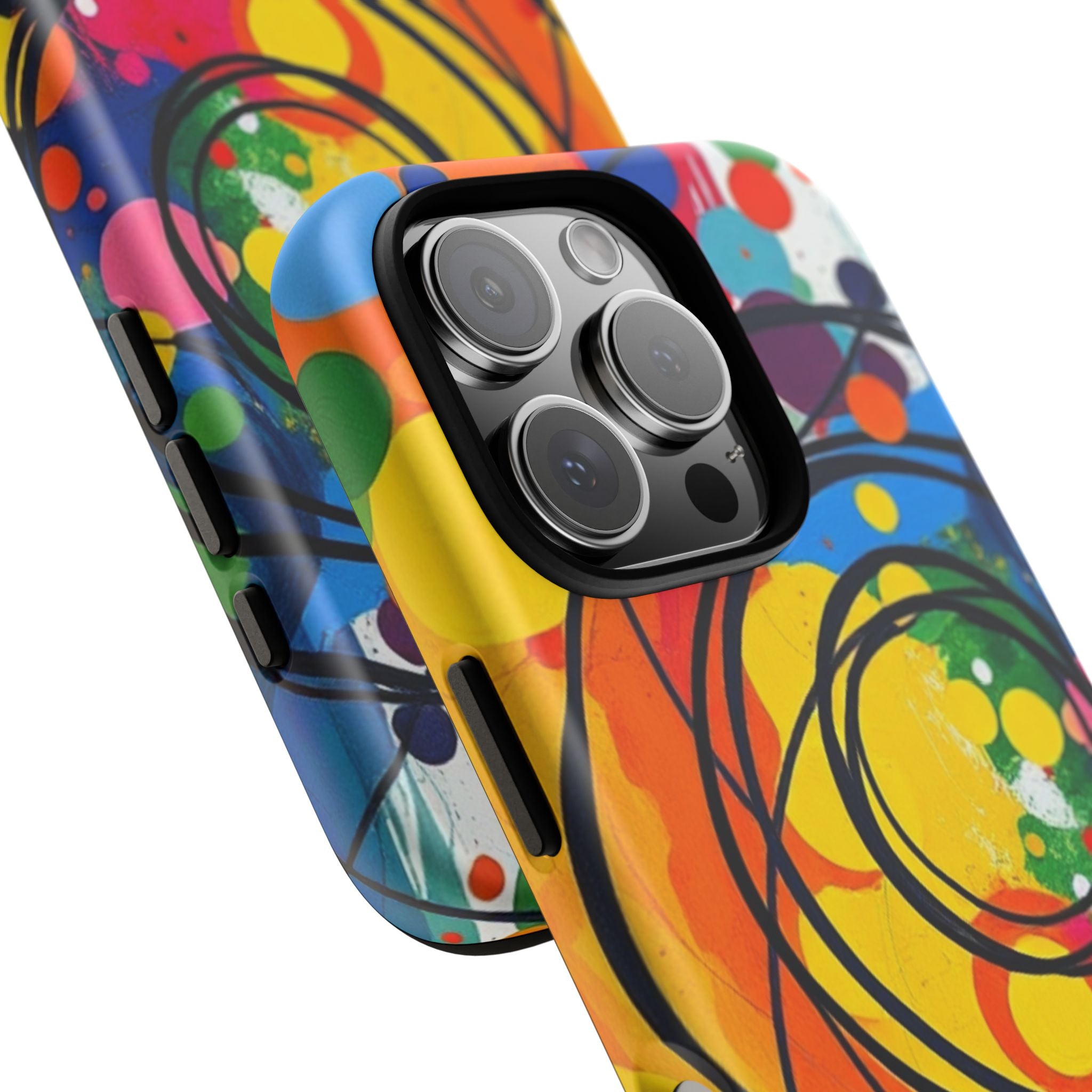 Colorful Abstract Rainbow Swirl Art Tough Case For Android & iPhone