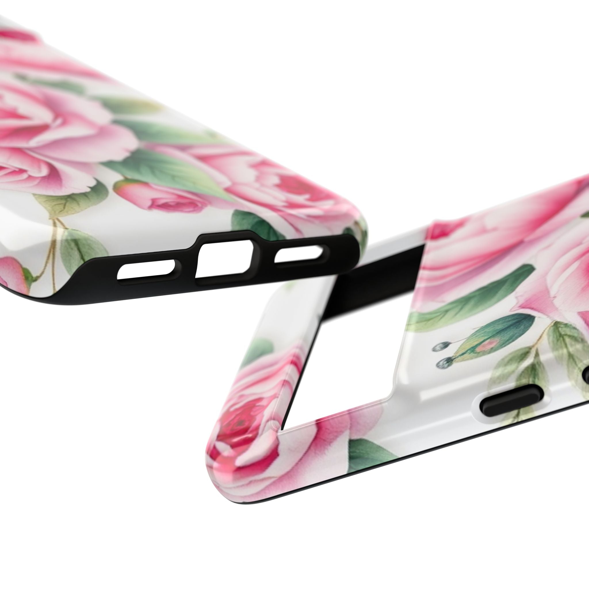 Android OR iPhone Compatible Cases - Pink Flower Design - Unique Tough Cases