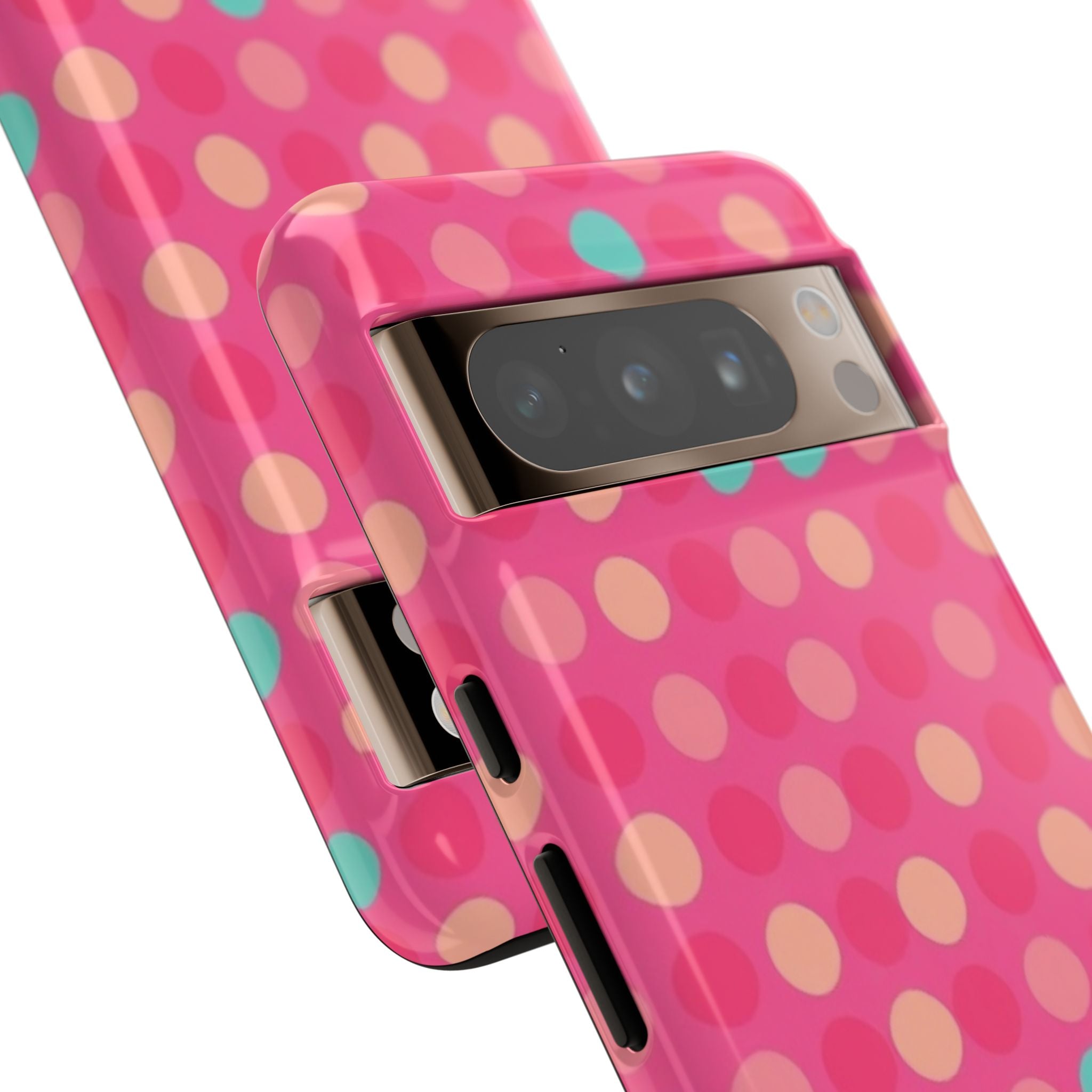 Android OR iPhone Protective Cases - Retro Polka Dots Pattern Tough Case