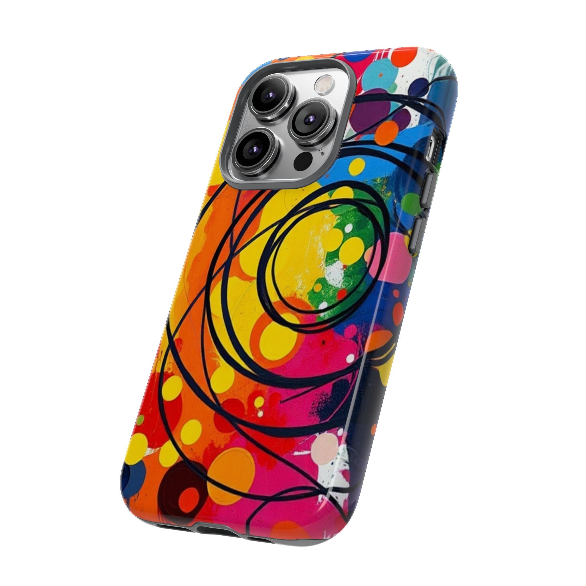 Colorful Abstract Rainbow Swirl Art Tough Case For Android & iPhone