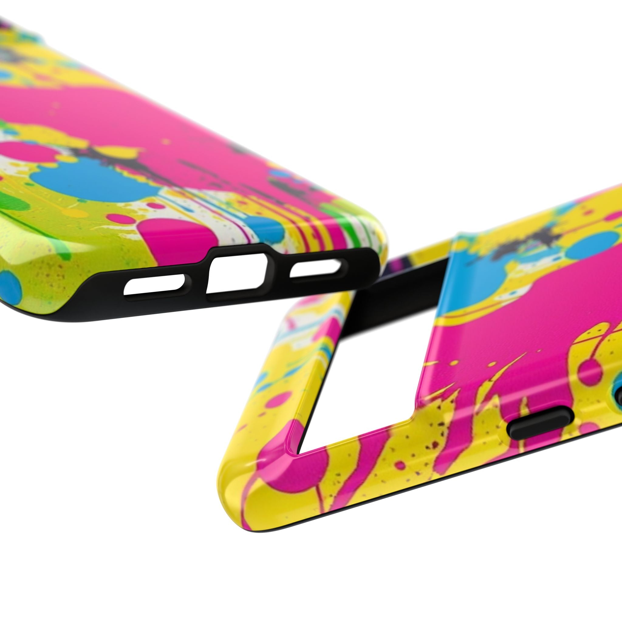 Android OR iPhone Compatible Cases - Crazy Retro Color Splash Design - Unique Tough Cases