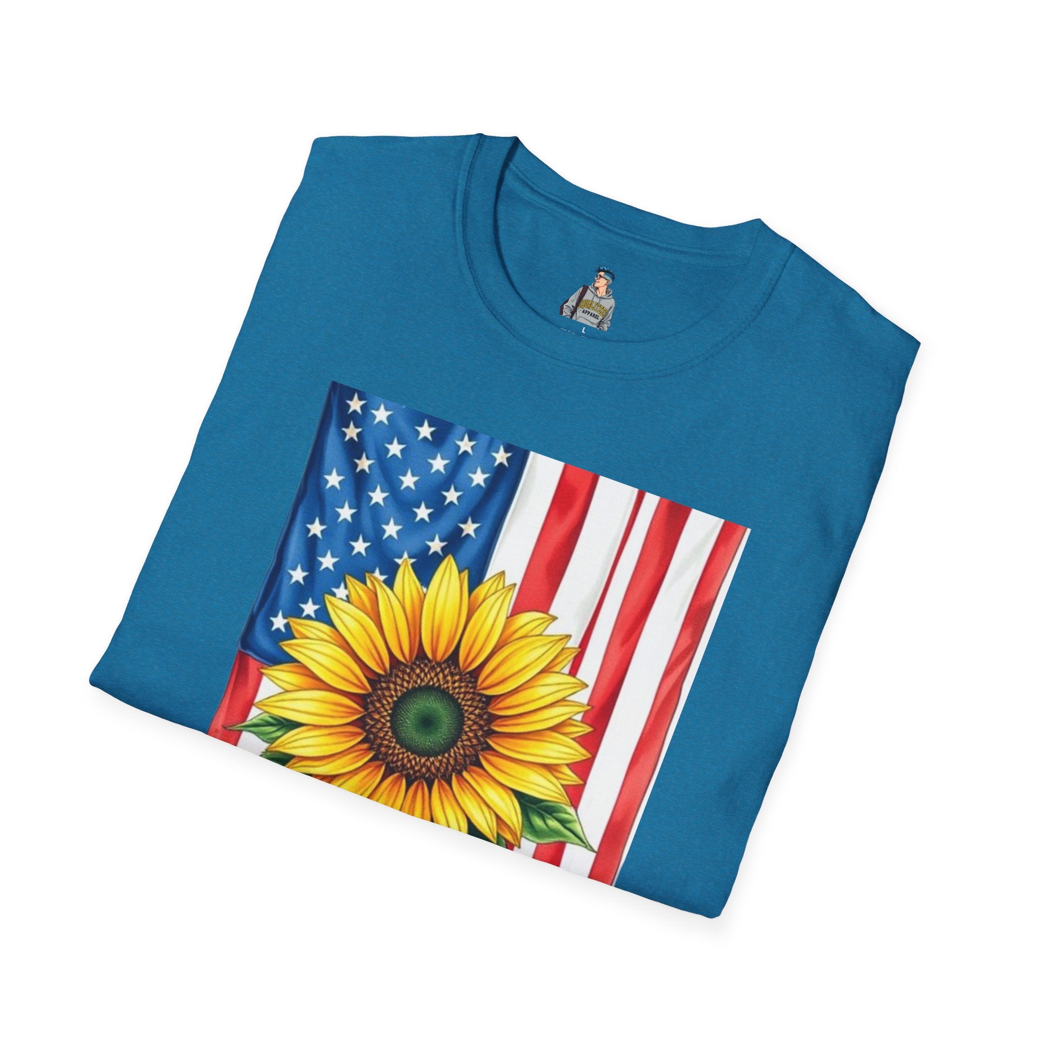 American Patriots Stand Behind Ukraine Unisex Softstyle T-Shirt - EqualiTees.Me