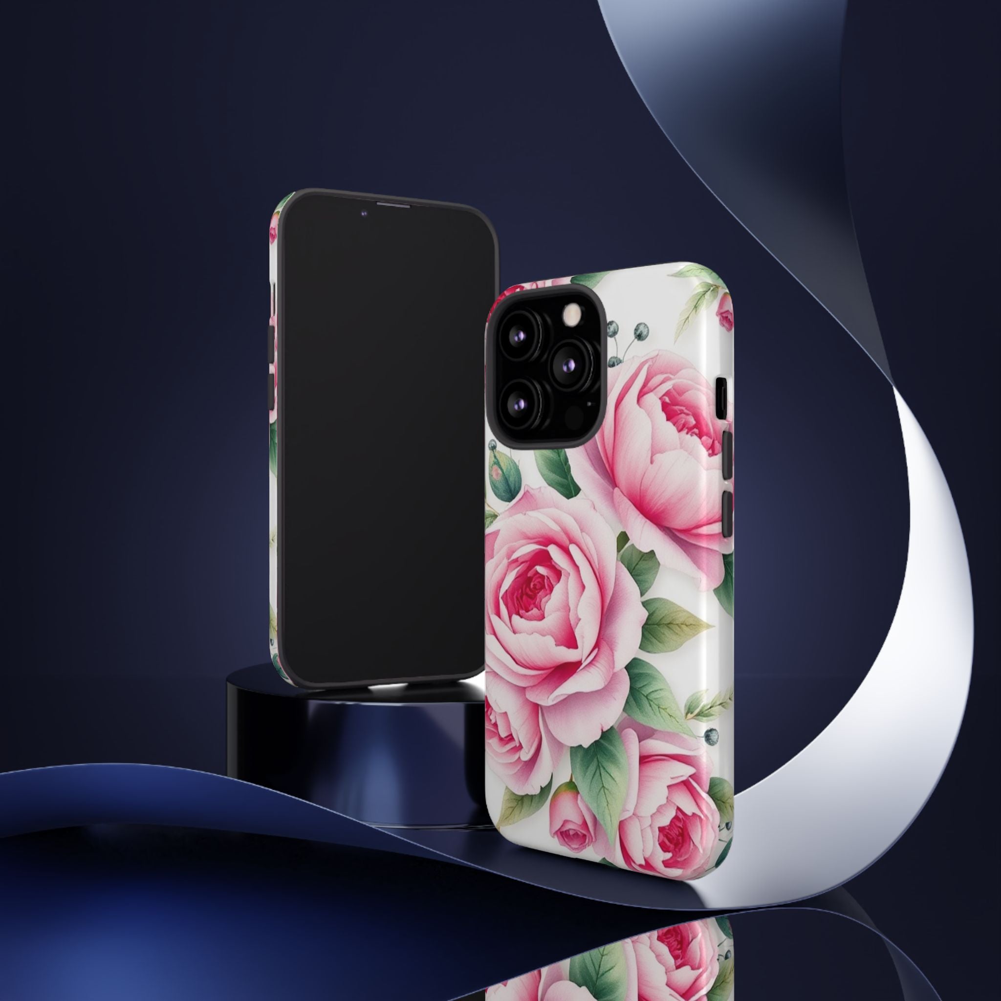 Android OR iPhone Compatible Cases - Pink Flower Design - Unique Tough Cases