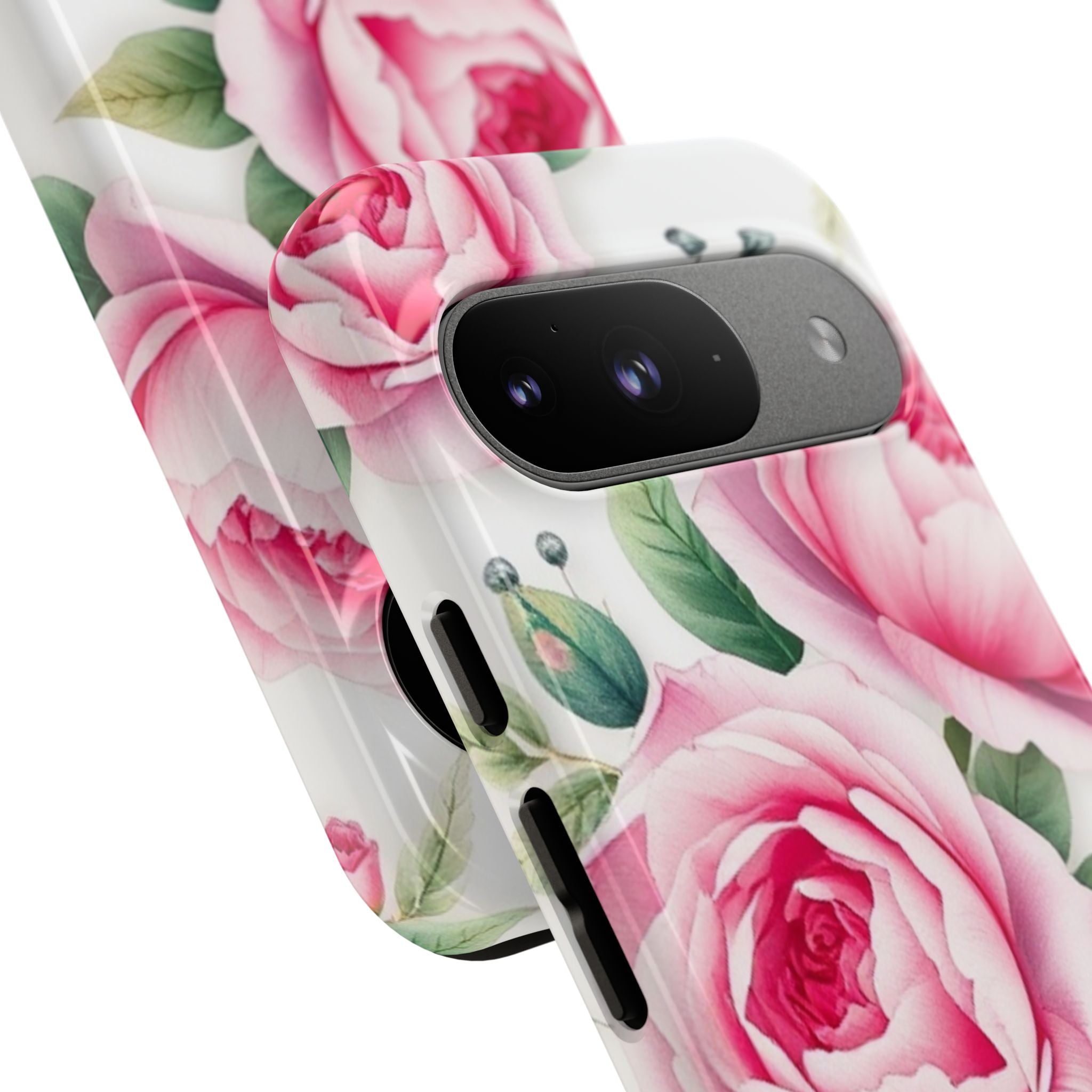 Android OR iPhone Compatible Cases - Pink Flower Design - Unique Tough Cases