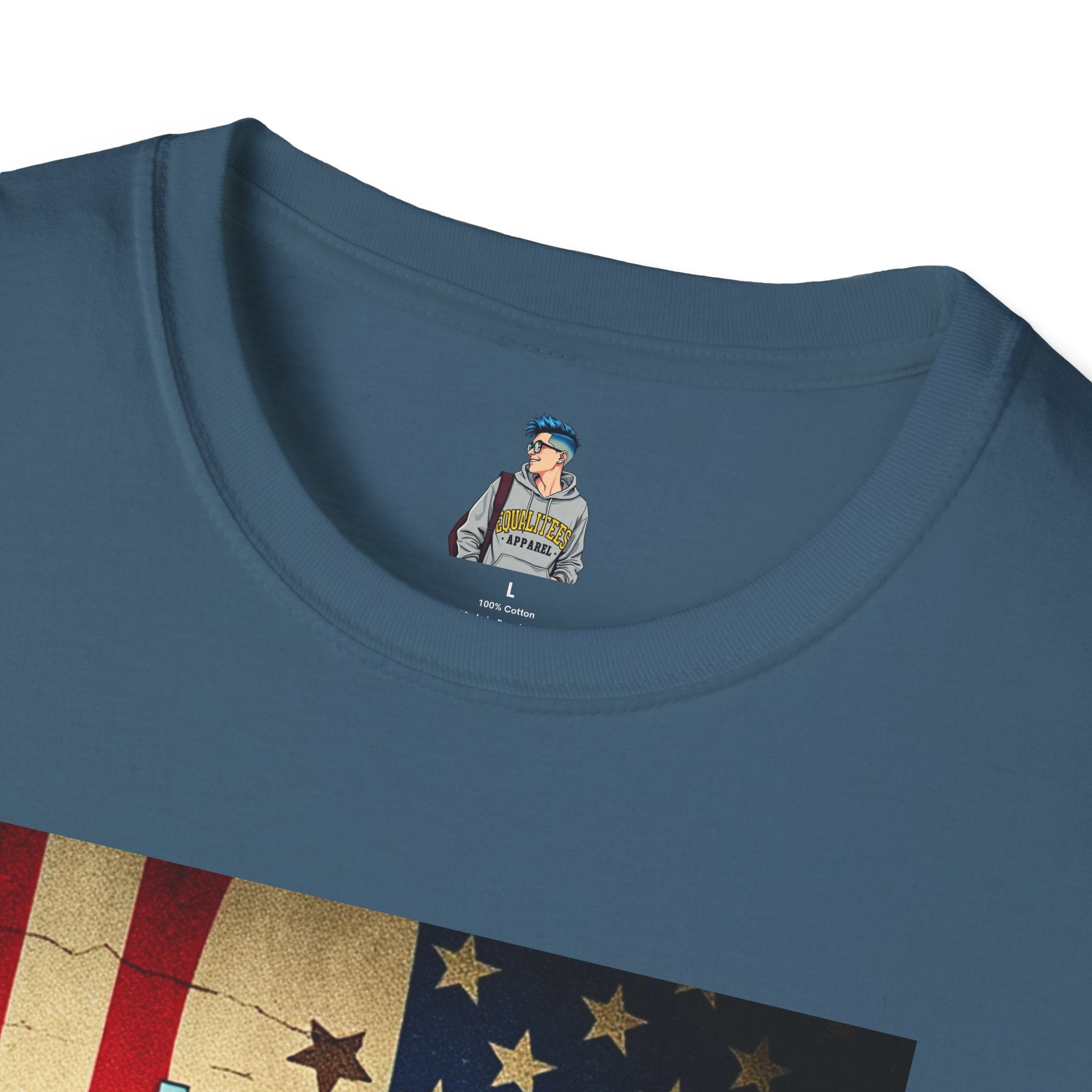 American Patriot Pride Unisex Softstyle T-Shirt, Make America Think Again Political Tee