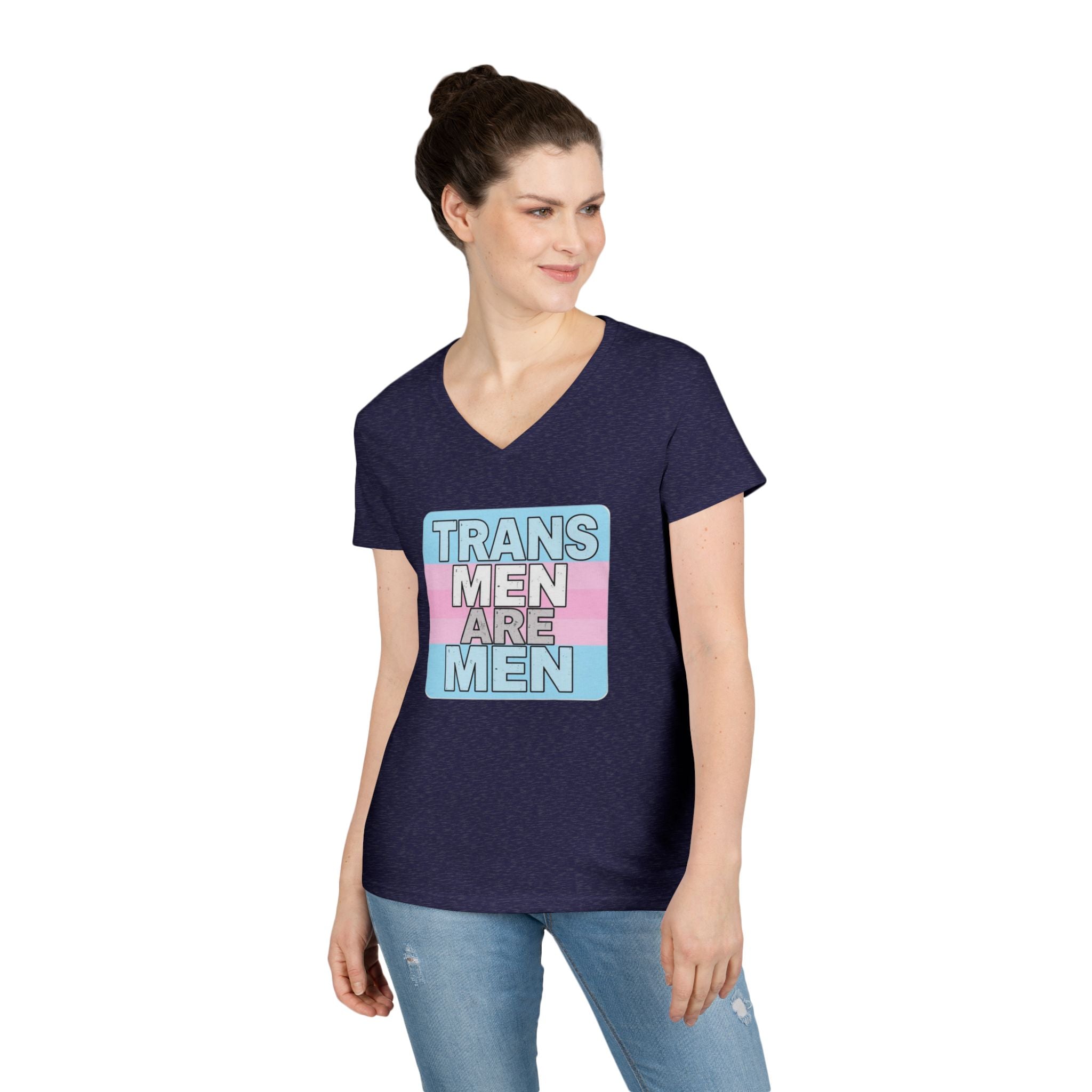 Transgender Pride V-Neck T-Shirt - Empowering Message for Inclusivity