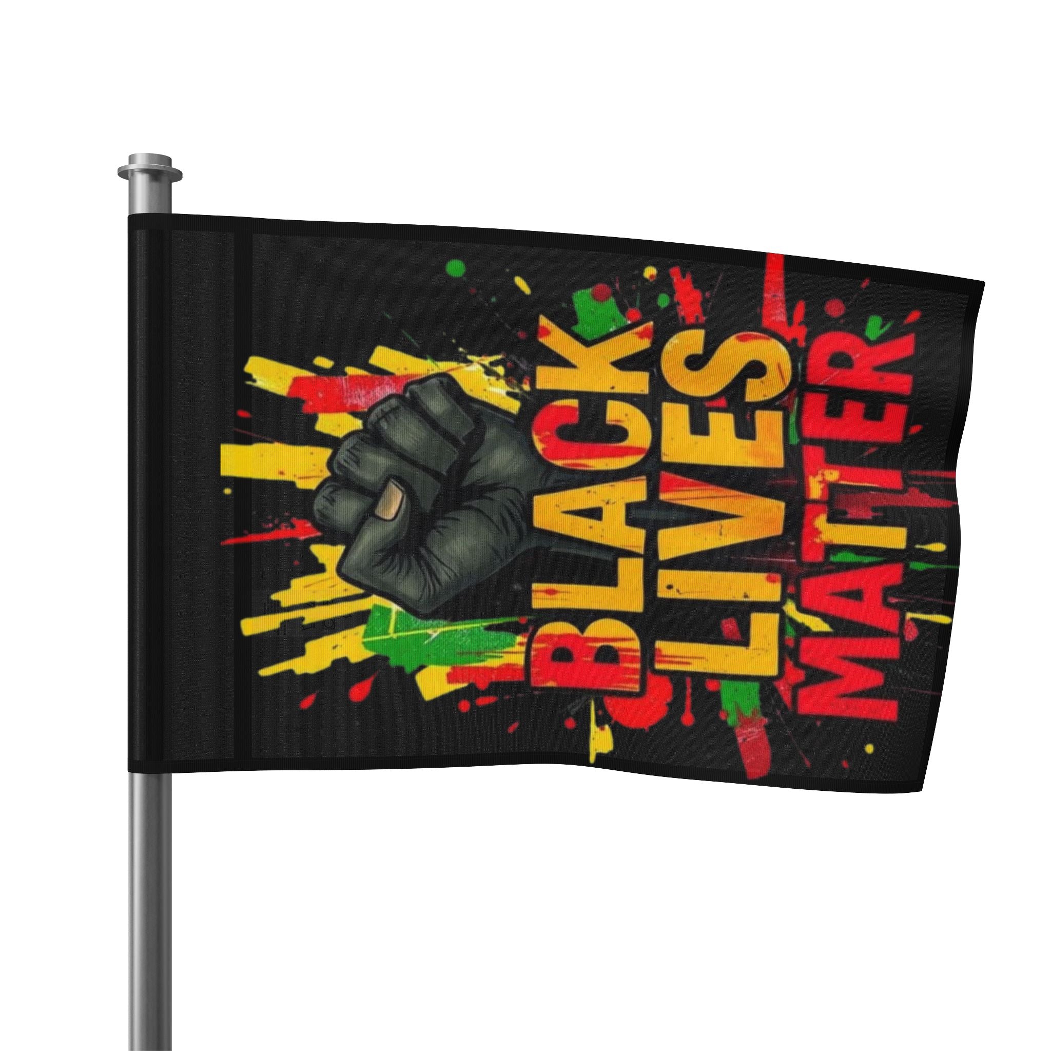 Black Lives Matter Awareness, Pride and Protest Flag