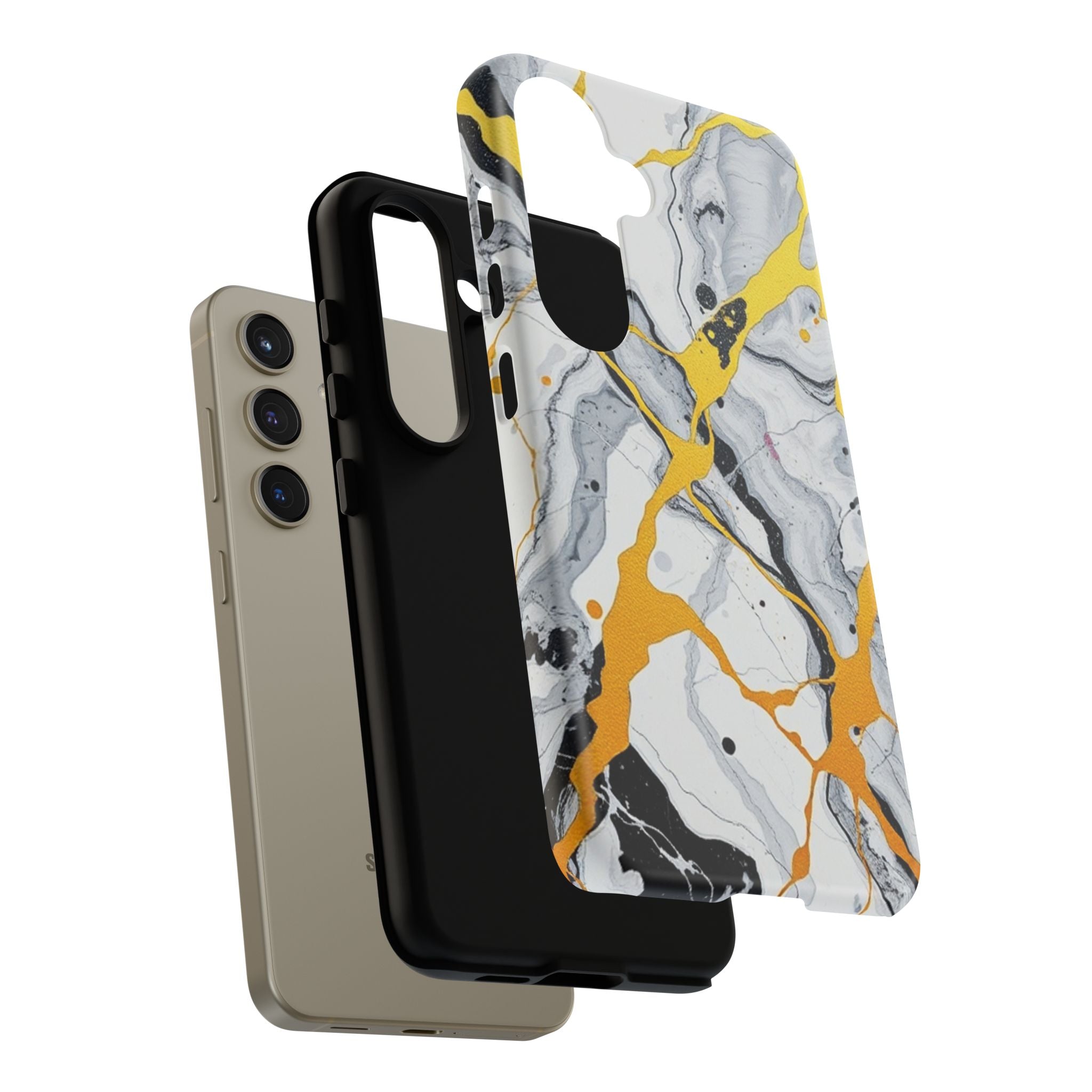 Beautiful Marble and Gold Design Tough Cases For Android & iPhone