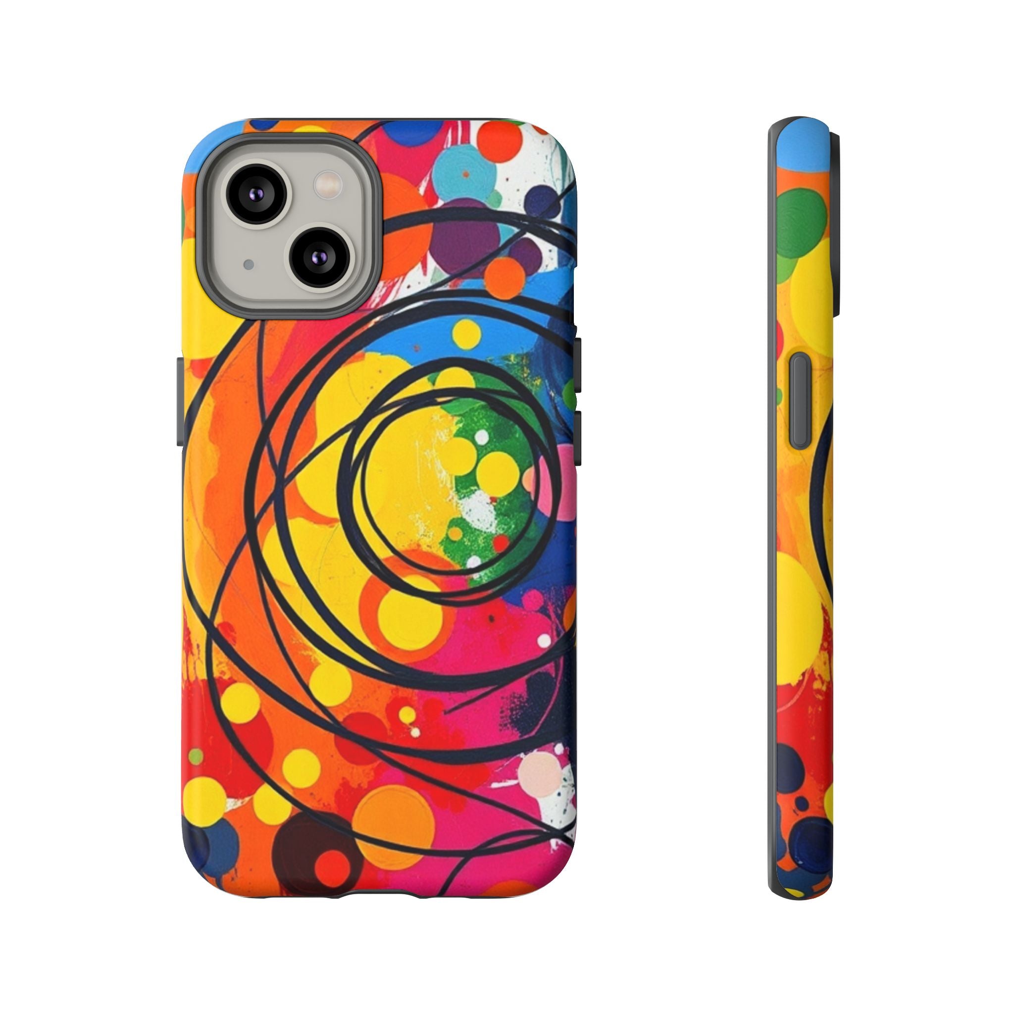 Colorful Abstract Rainbow Swirl Art Tough Case For Android & iPhone