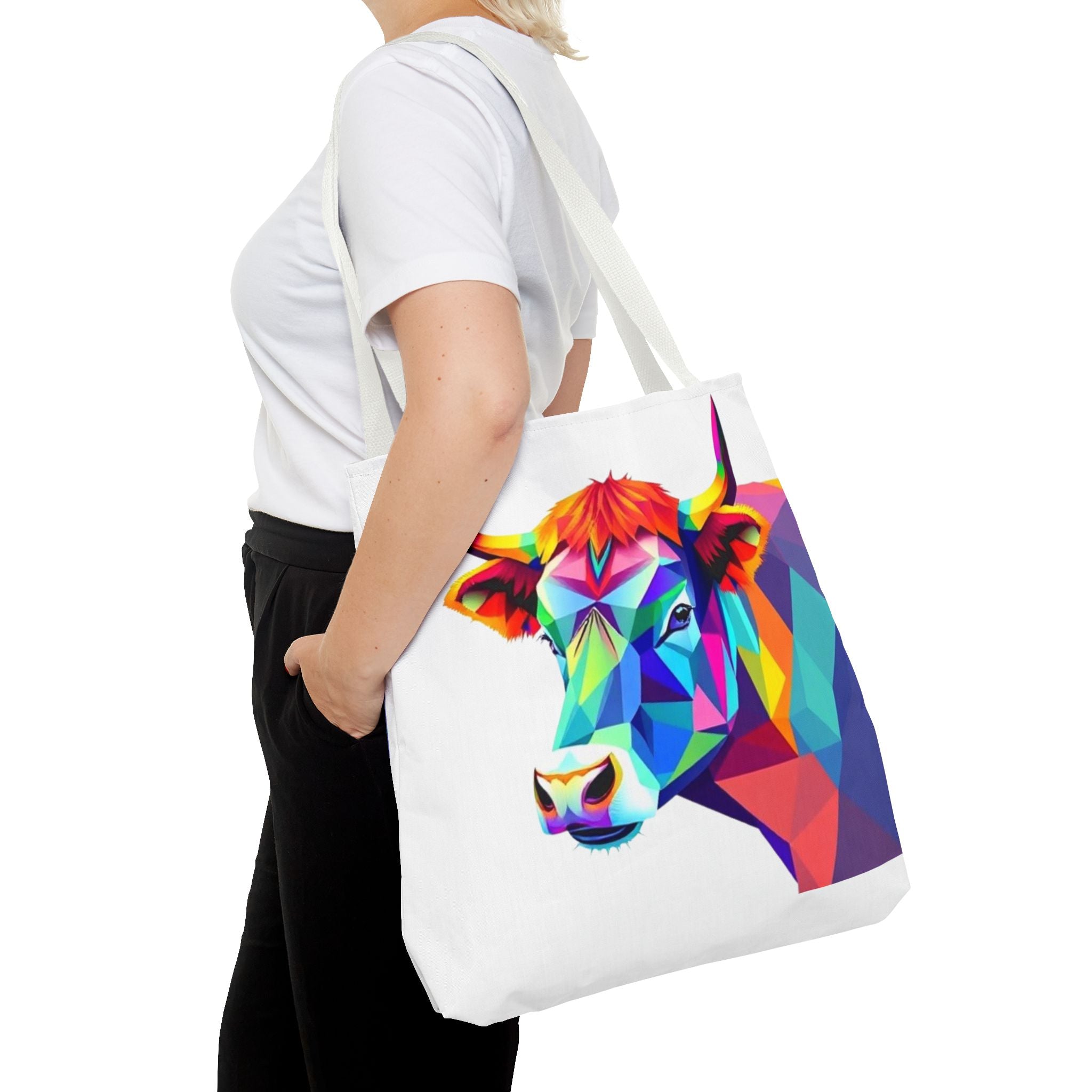 Colorful Cow Design - Tote Bag