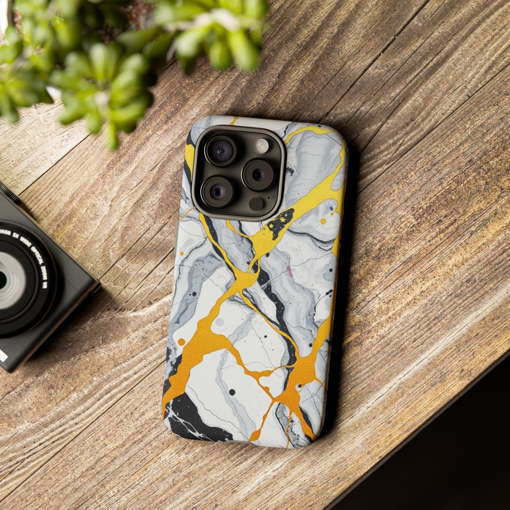 Beautiful Marble and Gold Design Tough Cases For Android & iPhone