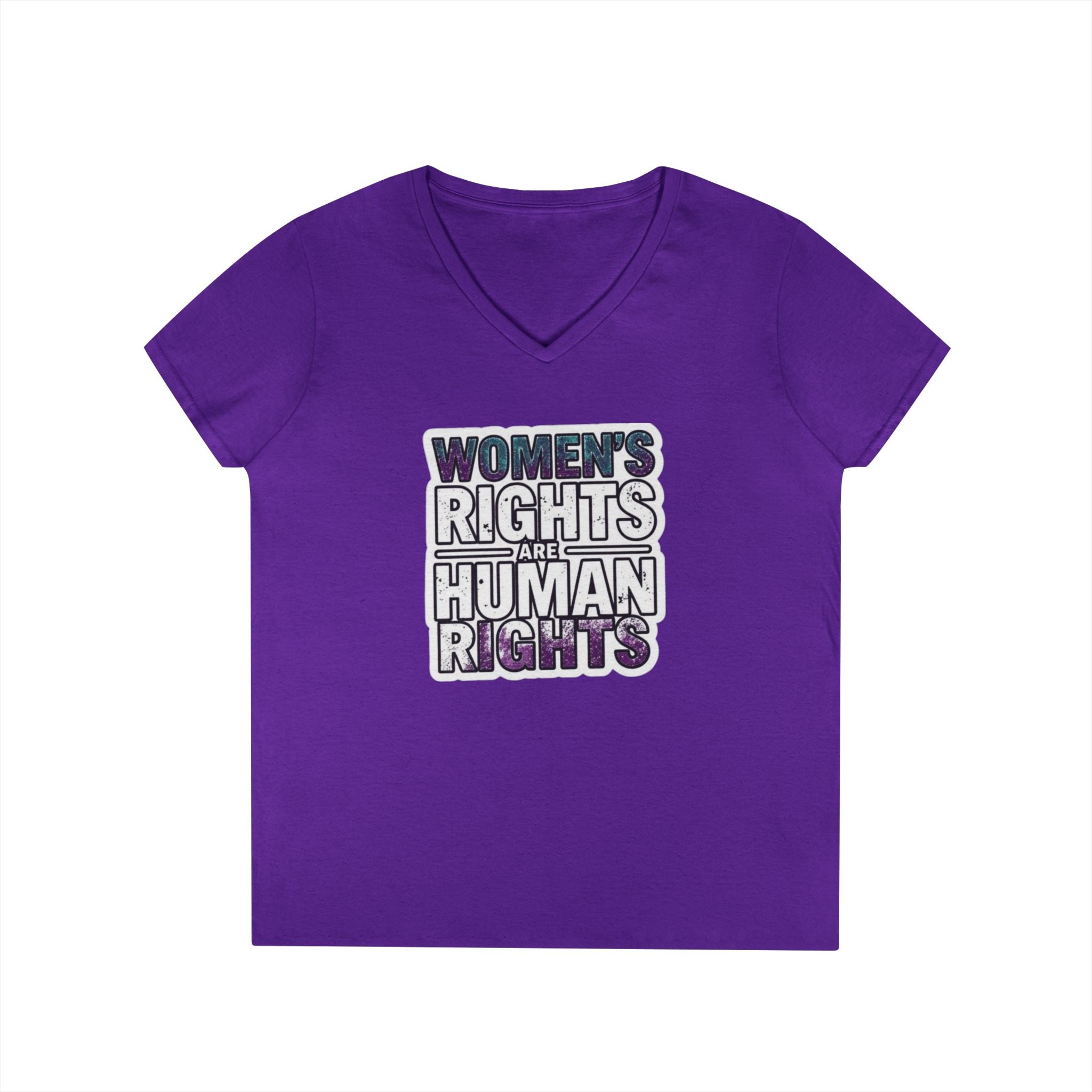 Empowerment Women's V-Neck T-Shirt - "Women's Rights are Human Rights"