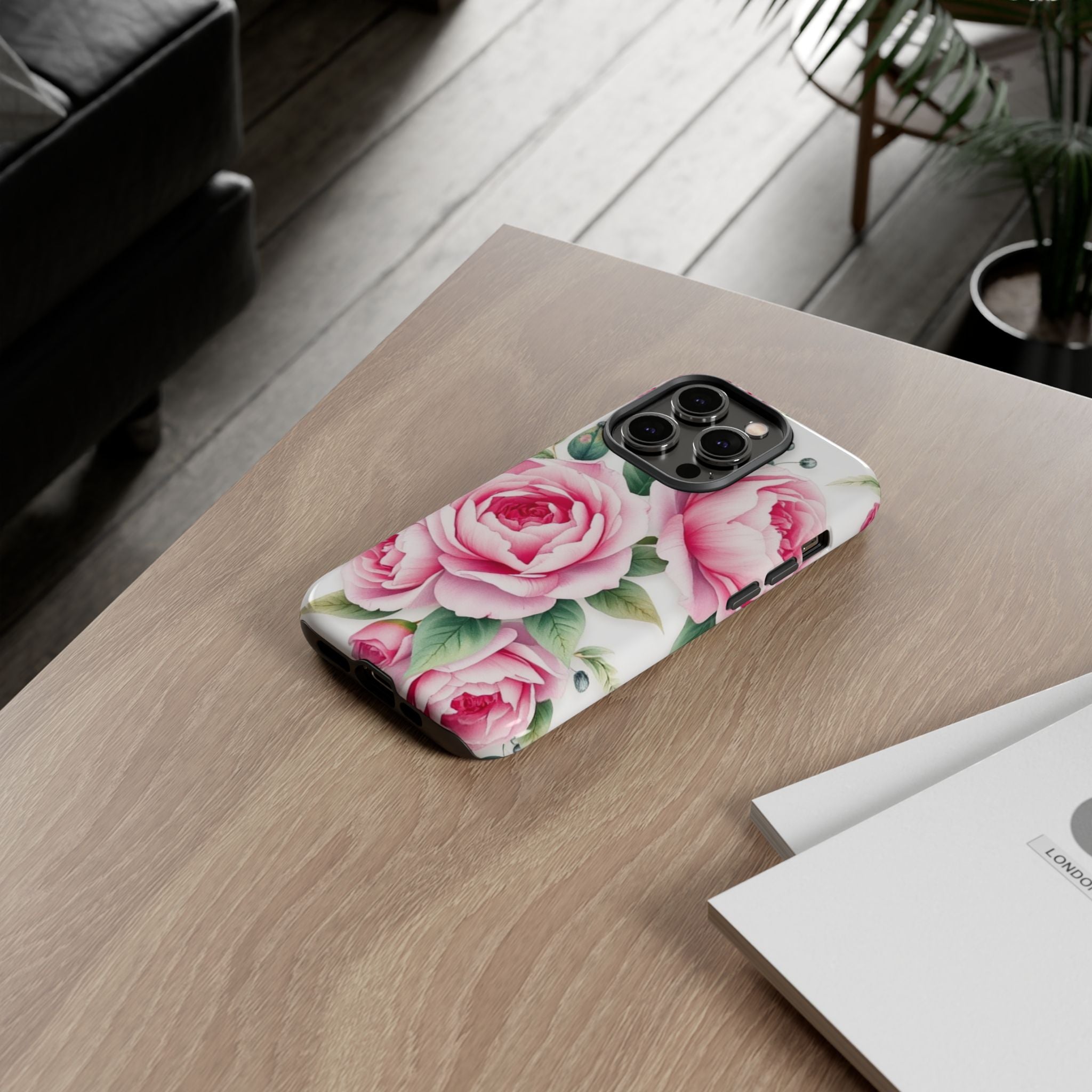 Android OR iPhone Compatible Cases - Pink Flower Design - Unique Tough Cases