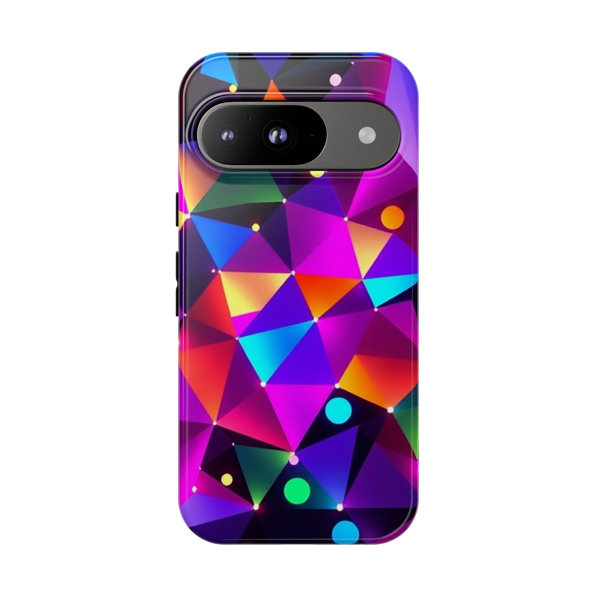 Android OR iPhone Compatible Cases - Colorful Angles Design - Unique Tough Cases