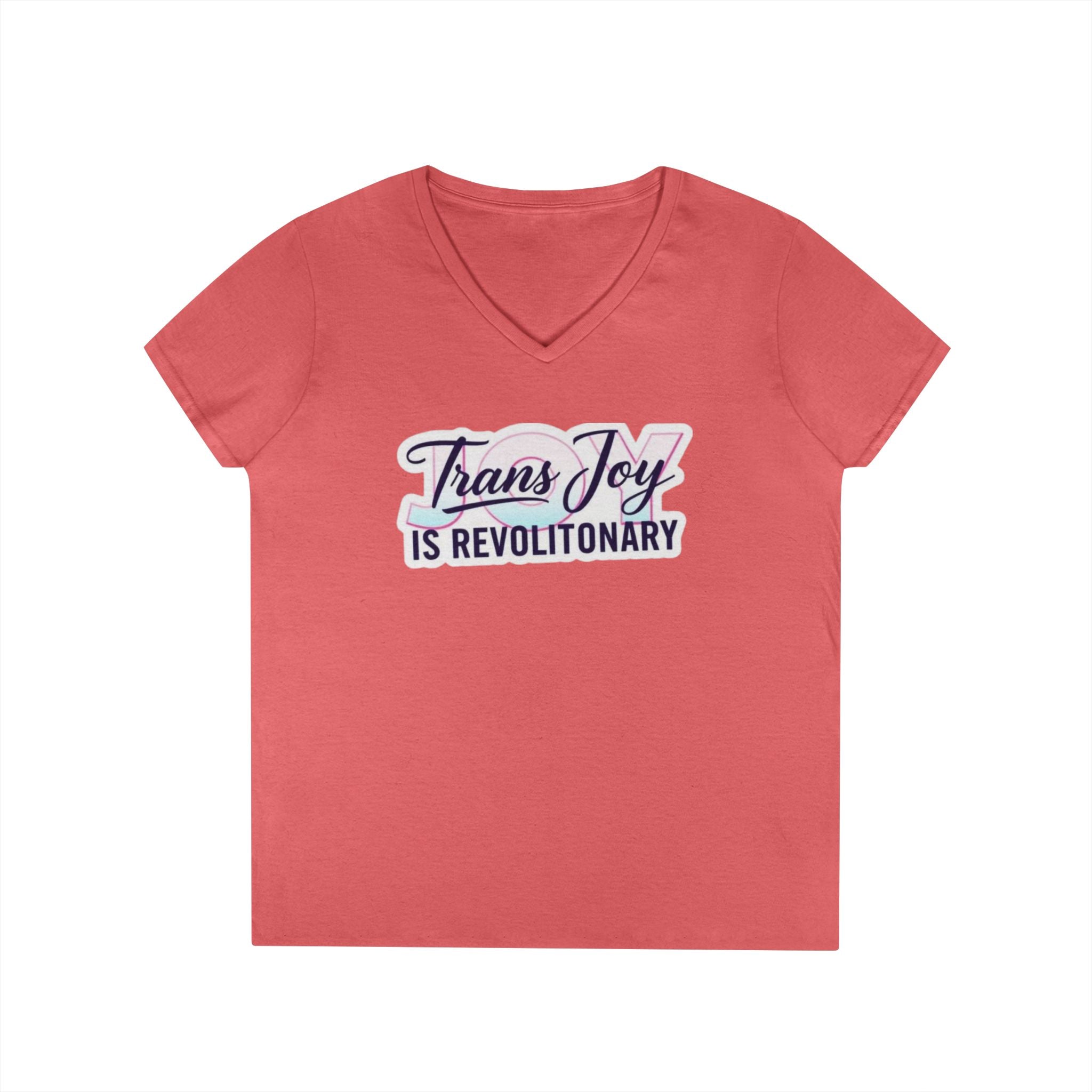 Trans Joy Ladies' V-Neck T-Shirt - Celebrate the LGBTQ+ Community