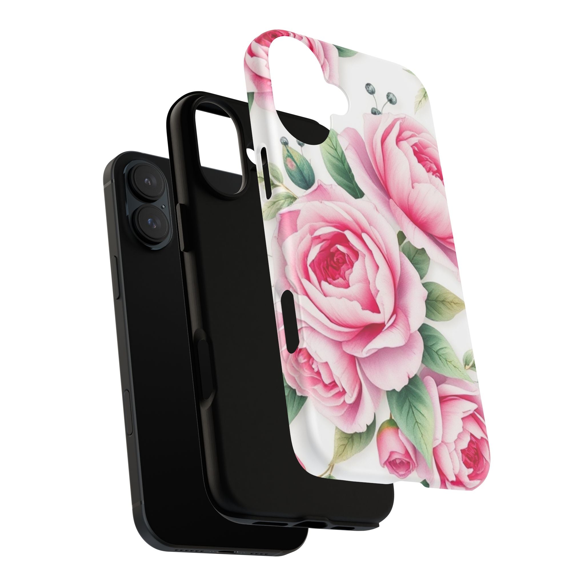 Android OR iPhone Compatible Cases - Pink Flower Design - Unique Tough Cases