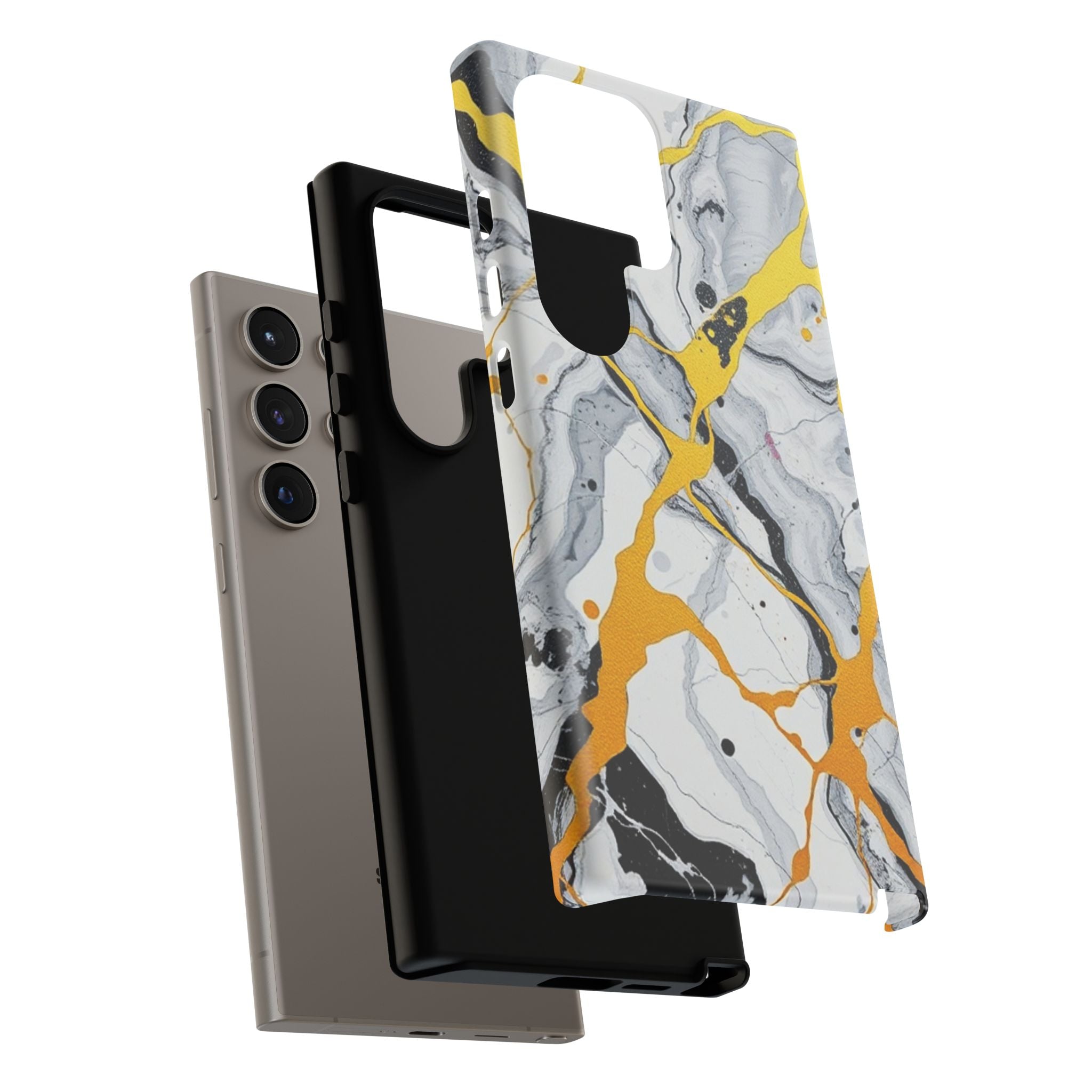 Beautiful Marble and Gold Design Tough Cases For Android & iPhone