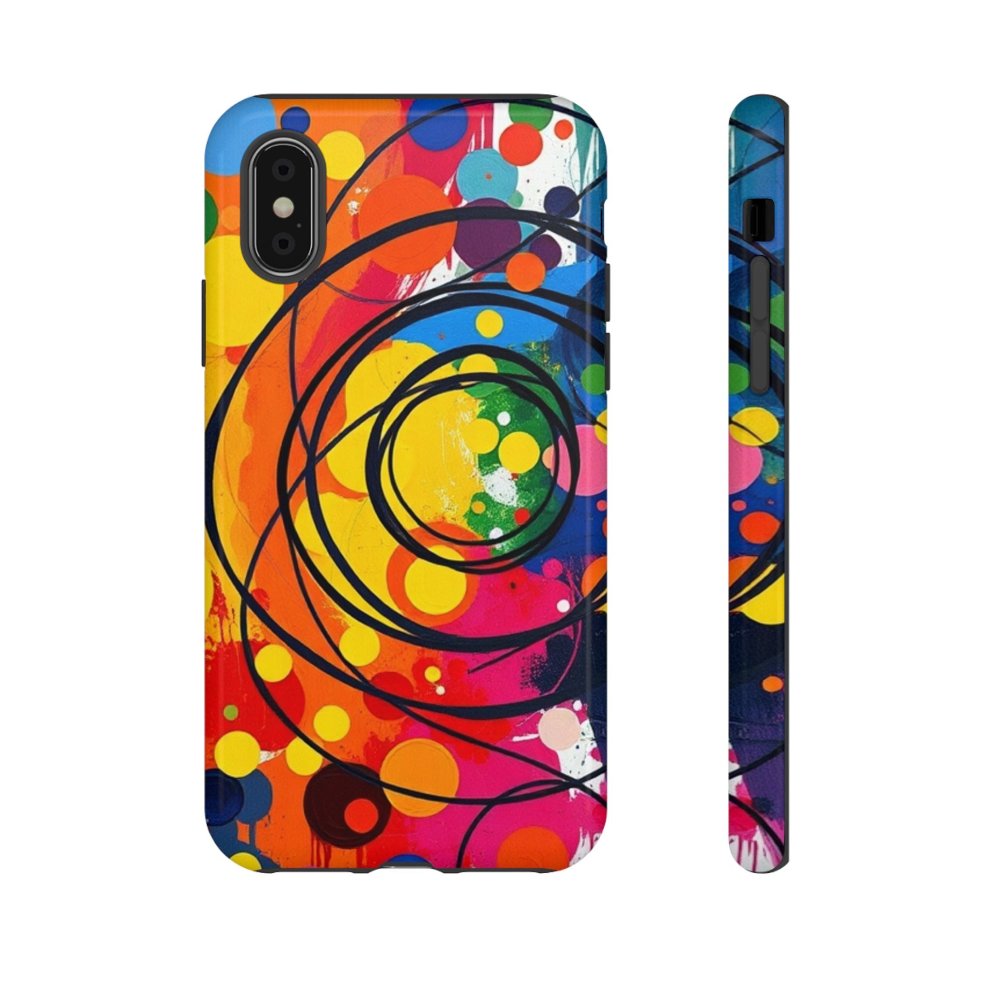 Colorful Abstract Rainbow Swirl Art Tough Case For Android & iPhone