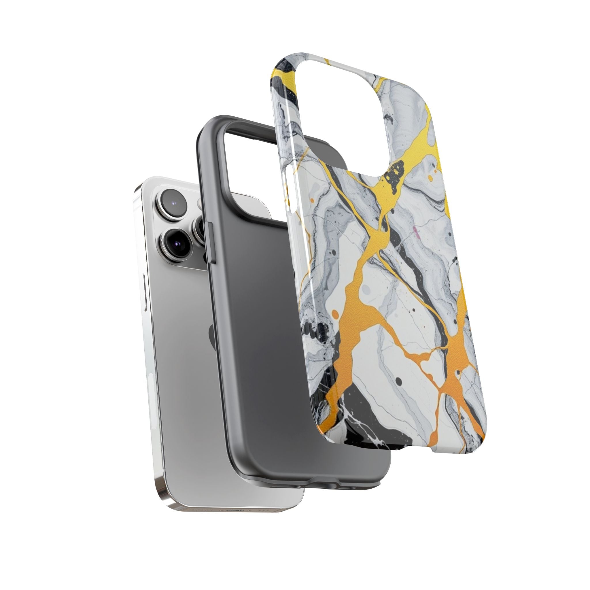 Beautiful Marble and Gold Design Tough Cases For Android & iPhone