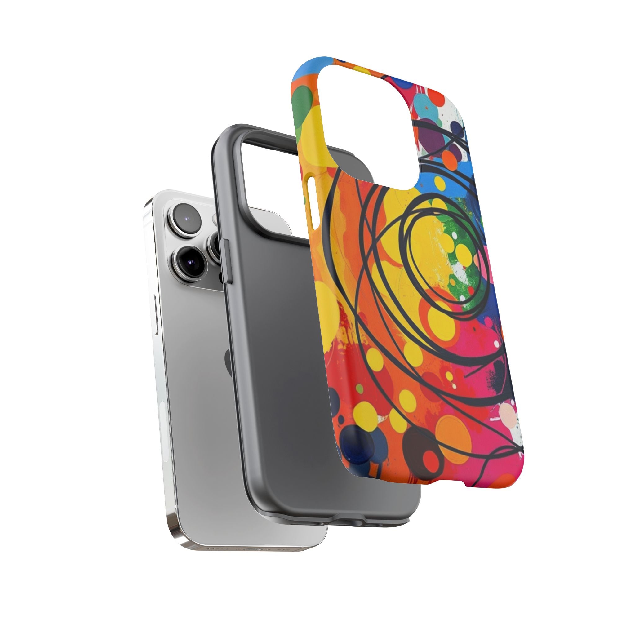 Colorful Abstract Rainbow Swirl Art Tough Case For Android & iPhone