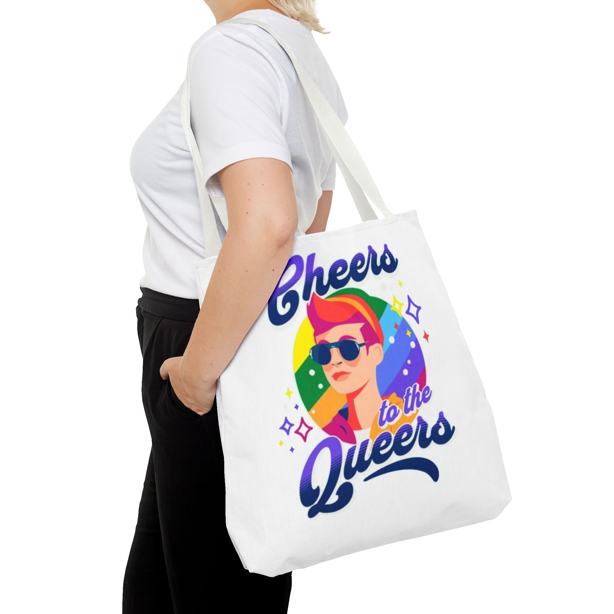 Cheers to the Queers Design LGBTQIA+ themed Tote bag